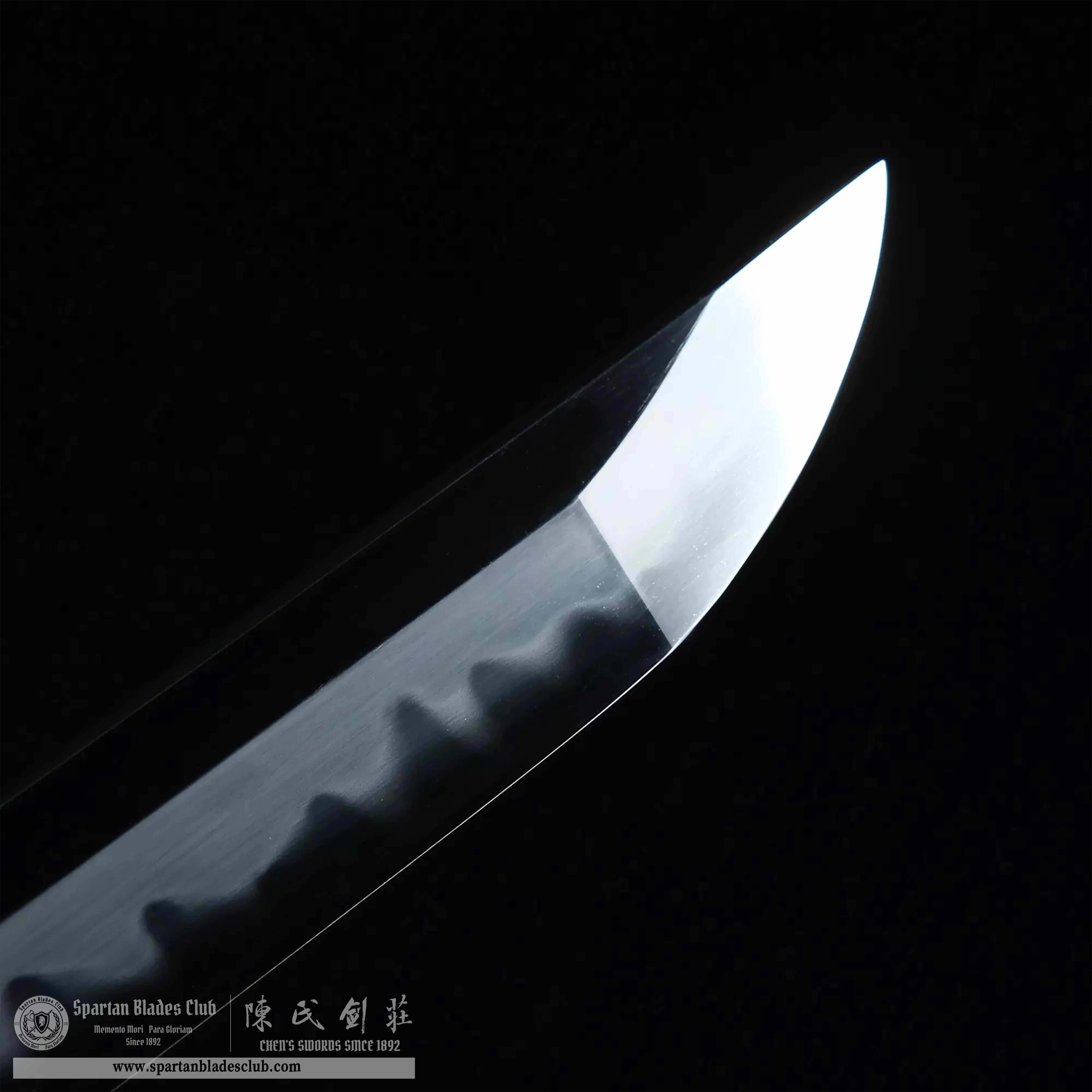 HY64 | Black Pearl | Katana | T10 steel | Clay-tempered | Real Hamon | Black|Ray-skin | Battle-Ready | Full-tang | Spartan Blades Club | CHEN'S SWORDS 1892 - Spartan Blades Club