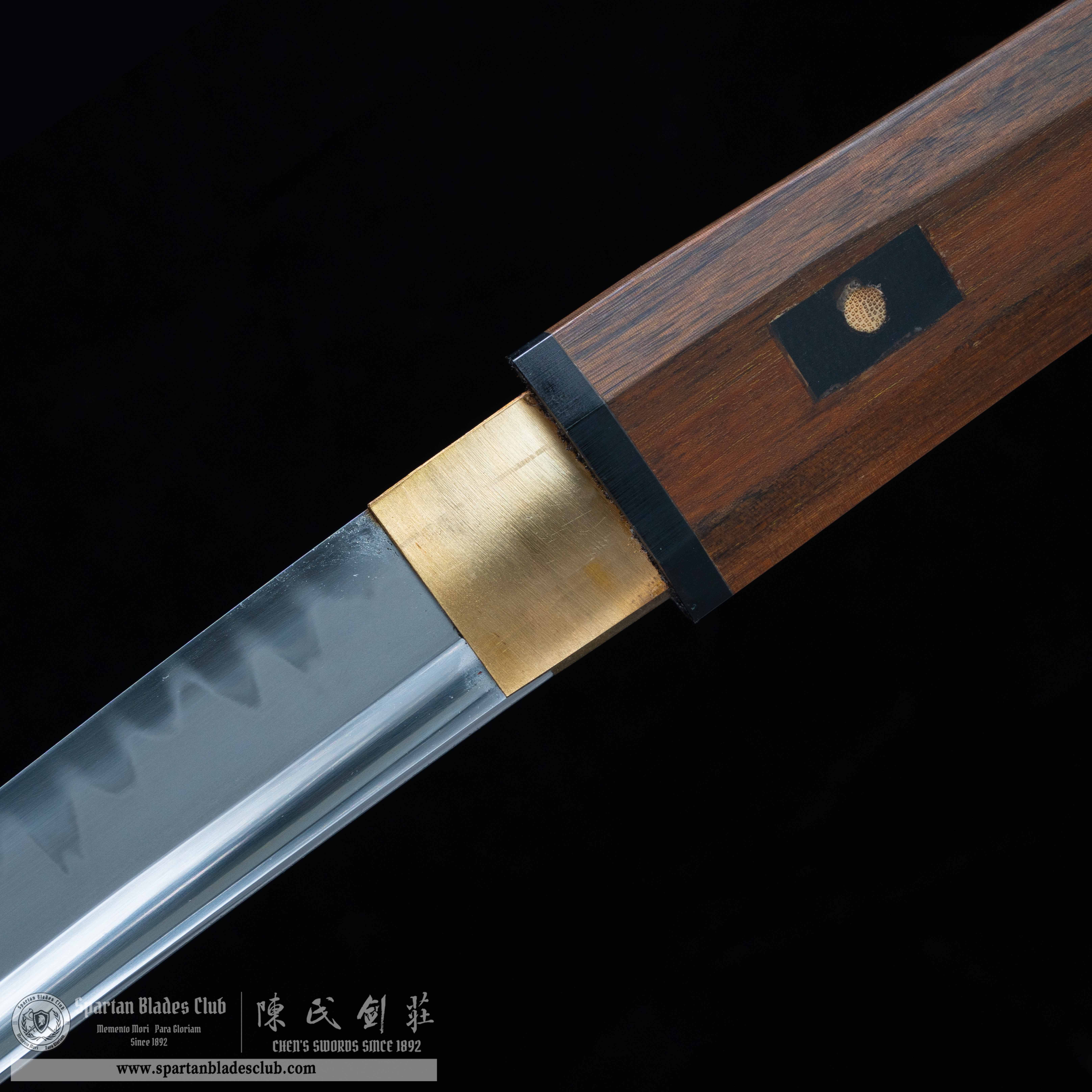 HY65 | IPE Soul Daisho Set | Katana | Wakizashi | Tanto | T10 steel | Clay-tempered | Real Hamon | Brown | Ray-skin | Battle-Ready | Full-tang | Spartan Blades Club | CHEN'S SWORDS 1892 - Spartan Blades Club - 陳氏劍莊1892