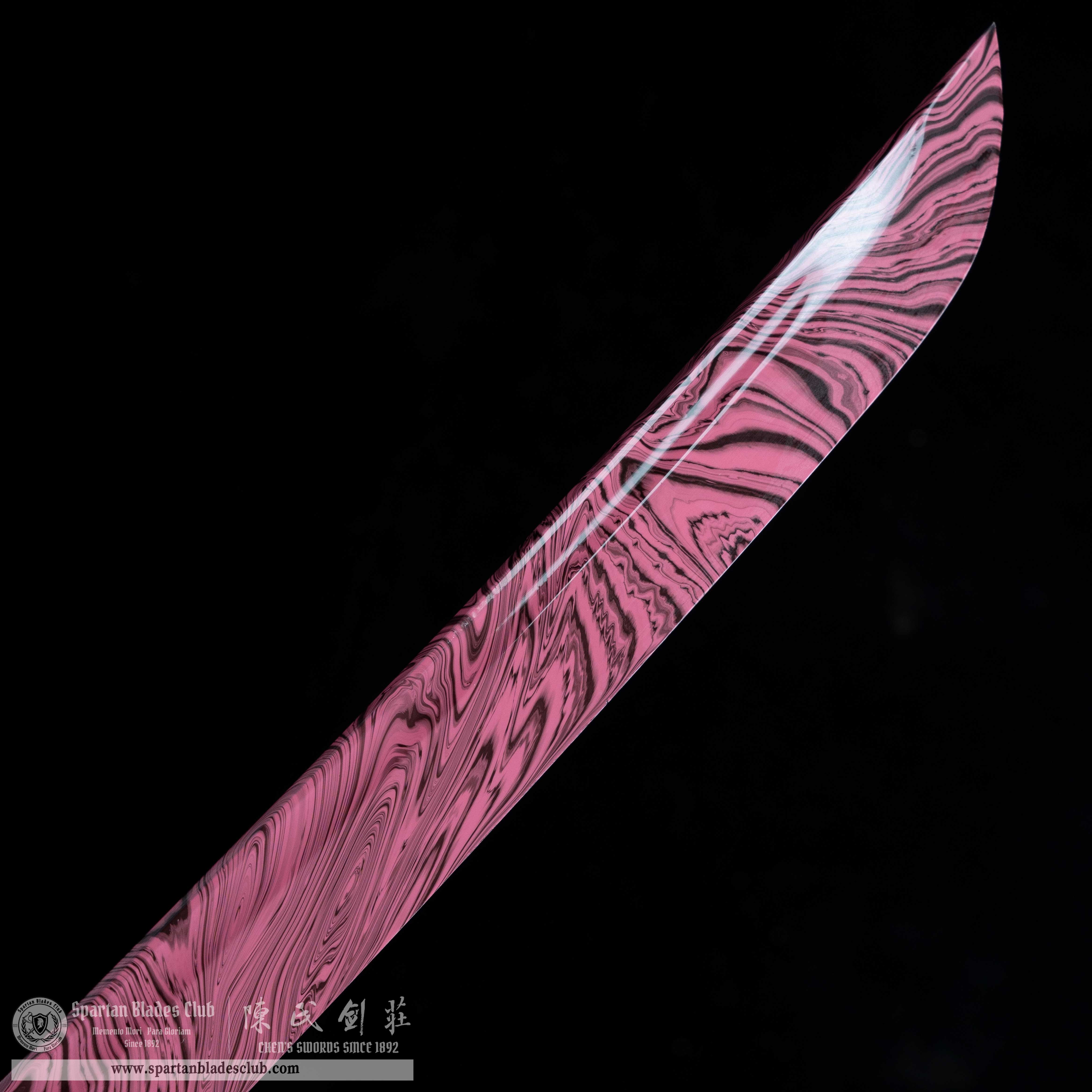HY69 | Yami Sakura Samurai | Katana | Carbon steel | Watermark Pattern |  Pink | Full-tang | Spartan Blades Club | CHEN'S SWORDS 1892 - Spartan Blades Club - 陳氏劍莊1892