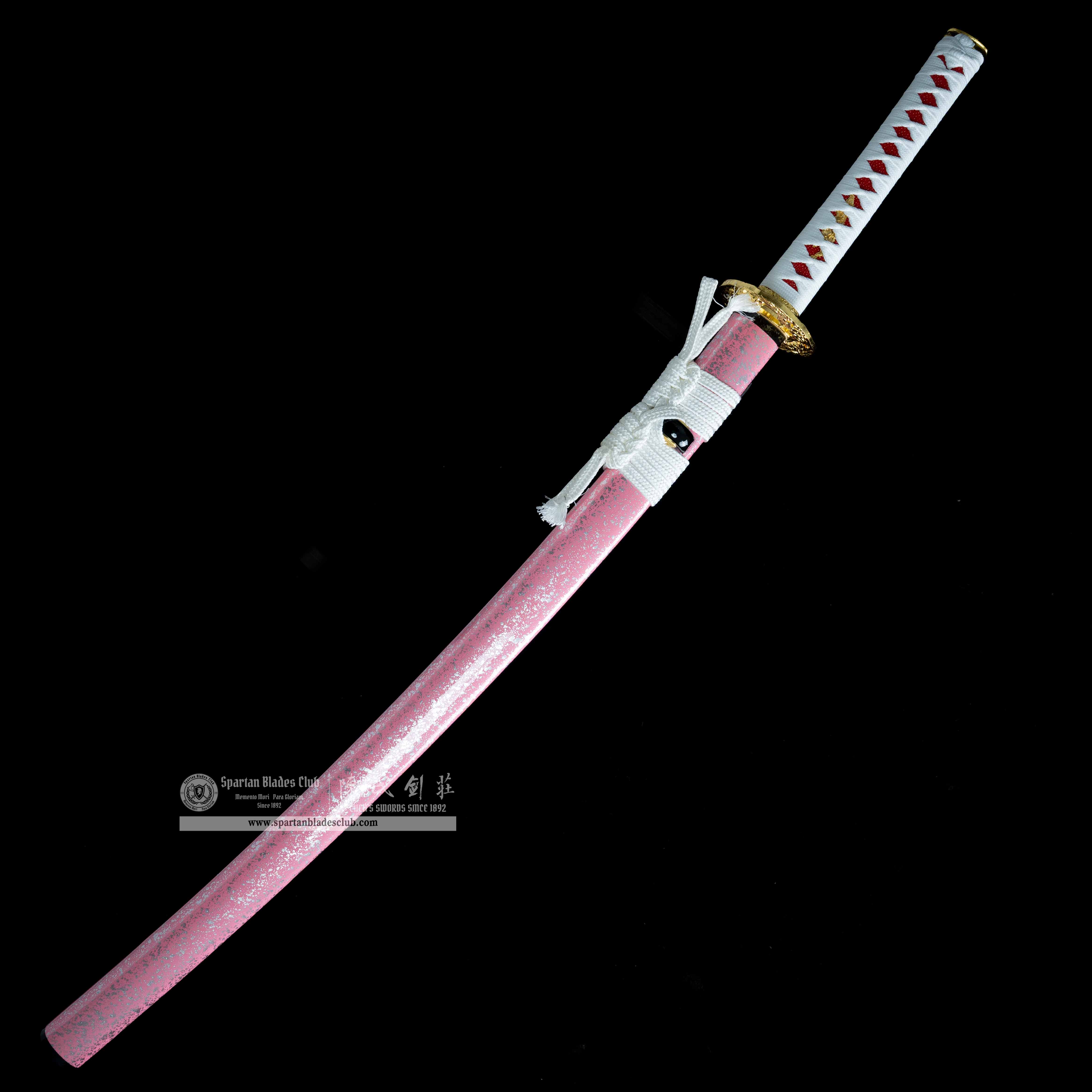 HY69 | Yami Sakura Samurai | Katana | Carbon steel | Watermark Pattern |  Pink | Full-tang | Spartan Blades Club | CHEN'S SWORDS 1892 - Spartan Blades Club - 陳氏劍莊1892