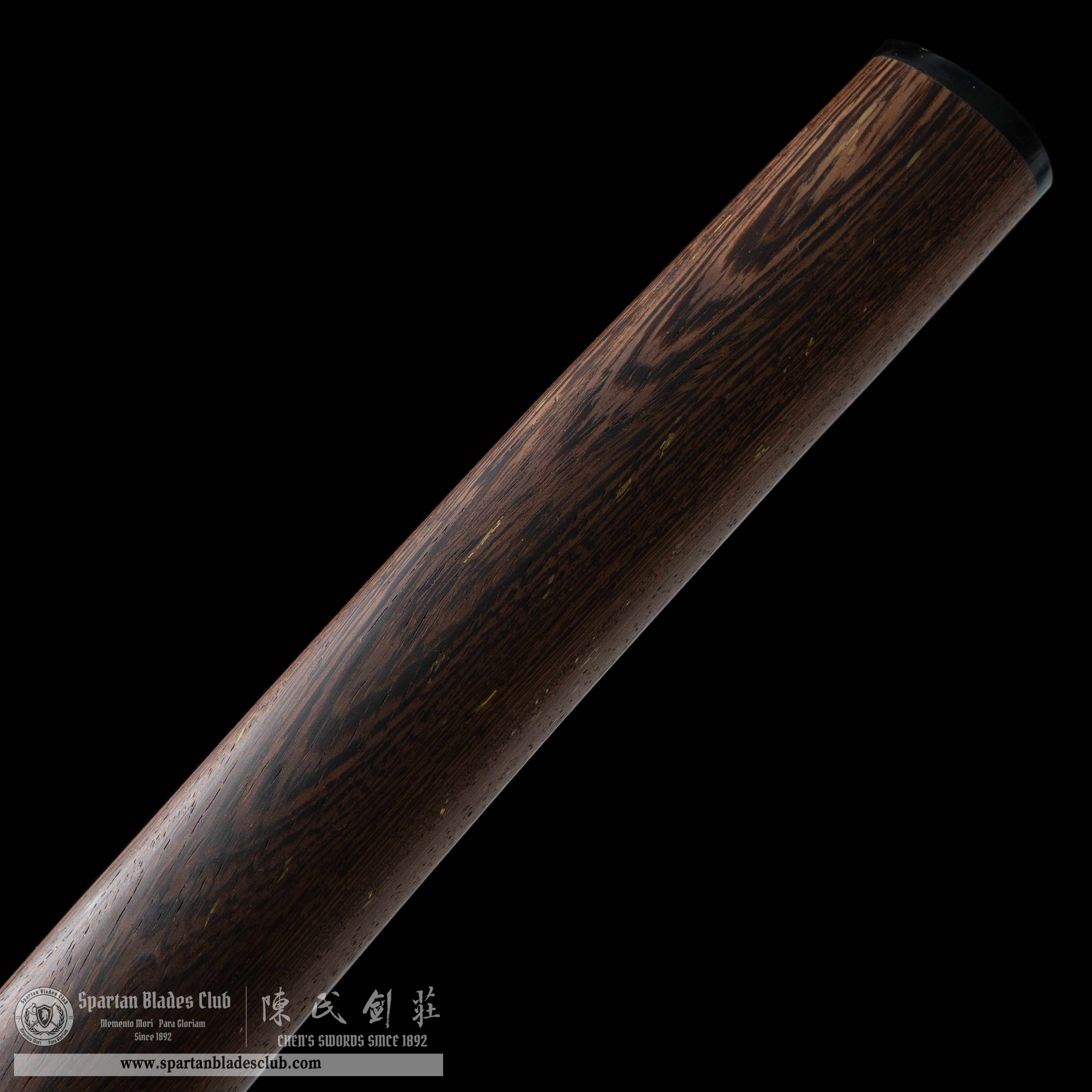 HY68 | Showdy Wolf | Katana | Damascus steel | clay-tempered | Hand-hammered Dragon-spine blade spine | brown | Rosewood &Ray-skin | Battle-Ready | Full-tang | Spartan Blades Club | CHEN'S SWORDS 1892 - Spartan Blades Club - 陳氏劍莊1892