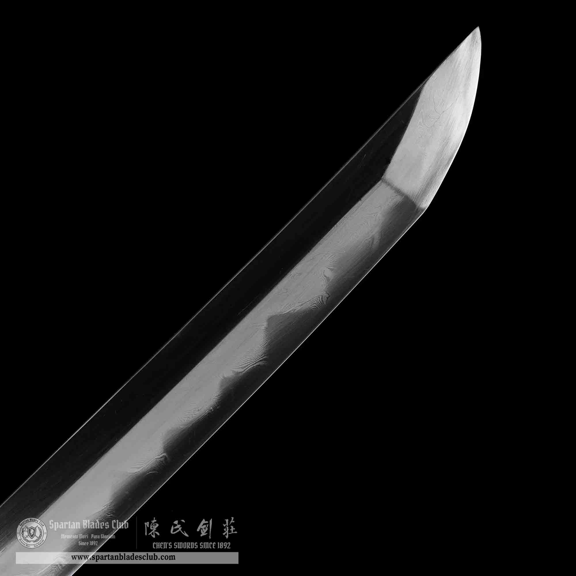 HY70 | Cui Jin Samurai | Tachi | Tamahagane steel or Damascus steel | Clay-tempered | Green | Ray-skin | Battle-Ready | Full-tang | Spartan Blades Club | CHEN'S SWORDS 1892 - Spartan Blades Club