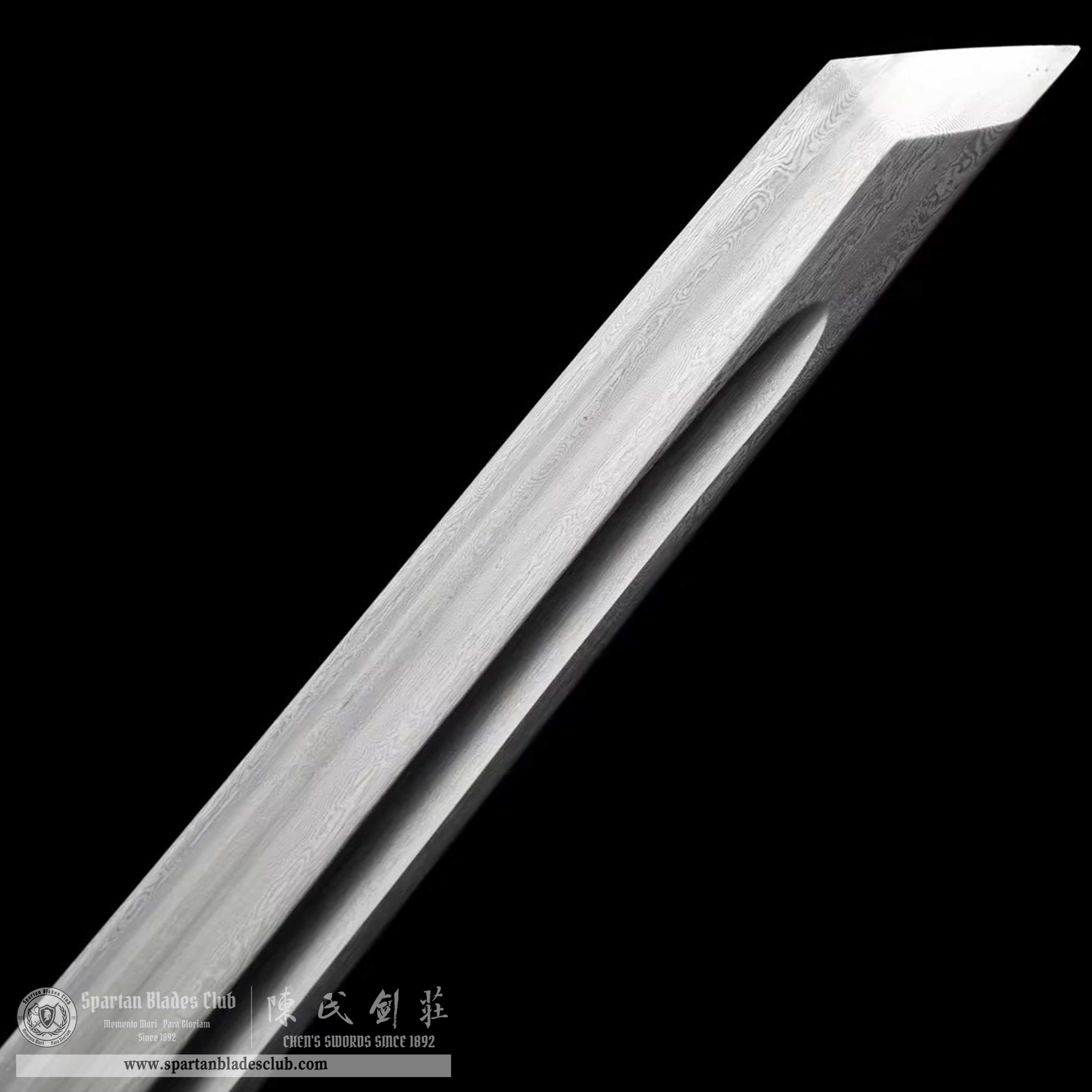 TL01 | Cloud - Hidden Golden Dragon | DAO | Damascus steel | Loong(Chinese Dragon) |  brown&golden | Battle-Ready | Full-tang | Spartan Blades Club | CHEN'S SWORDS 1892 - Spartan Blades Club - 陳氏劍莊1892