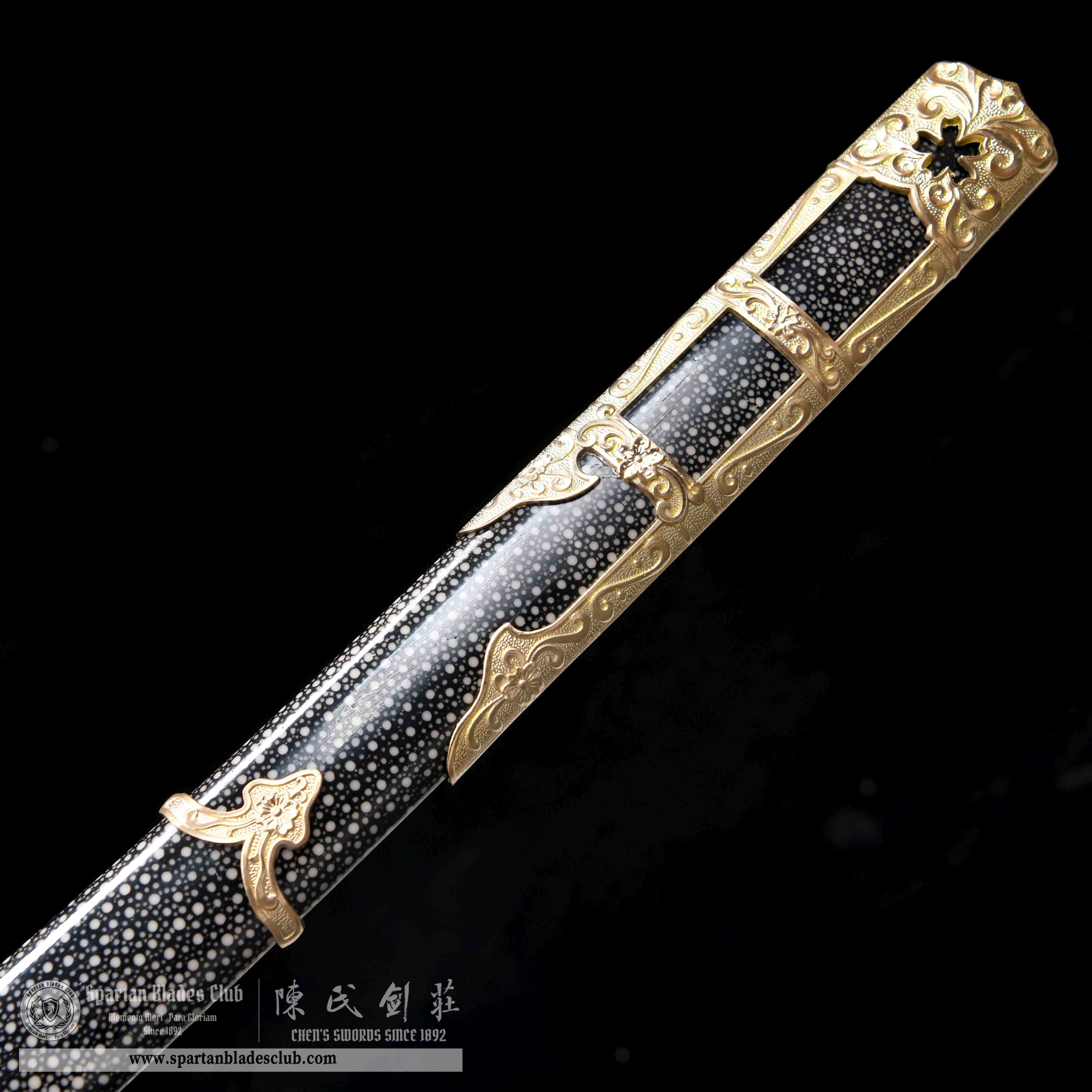 HY70 | Cui Jin Samurai | Tachi | Tamahagane steel or Damascus steel | Clay-tempered | Green | Ray-skin | Battle-Ready | Full-tang | Spartan Blades Club | CHEN'S SWORDS 1892 - Spartan Blades Club