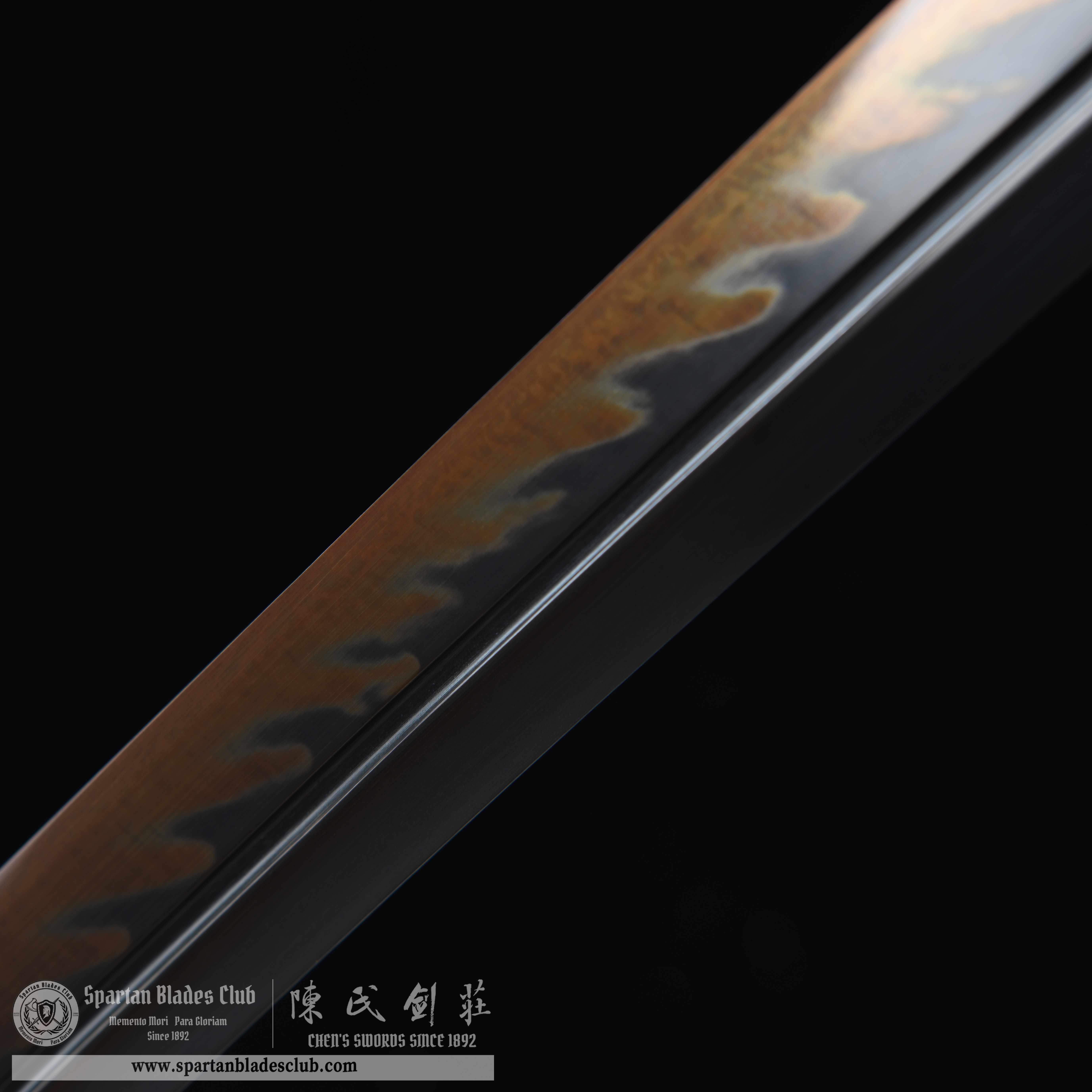 HY71 | Zhu Hua Samurai | Katana | T10 steel | Clay-tempered | Real Hamon | Red&Black | Battle-Ready | Full-tang | Spartan Blades Club | CHEN'S SWORDS 1892 - Spartan Blades Club - 陳氏劍莊1892