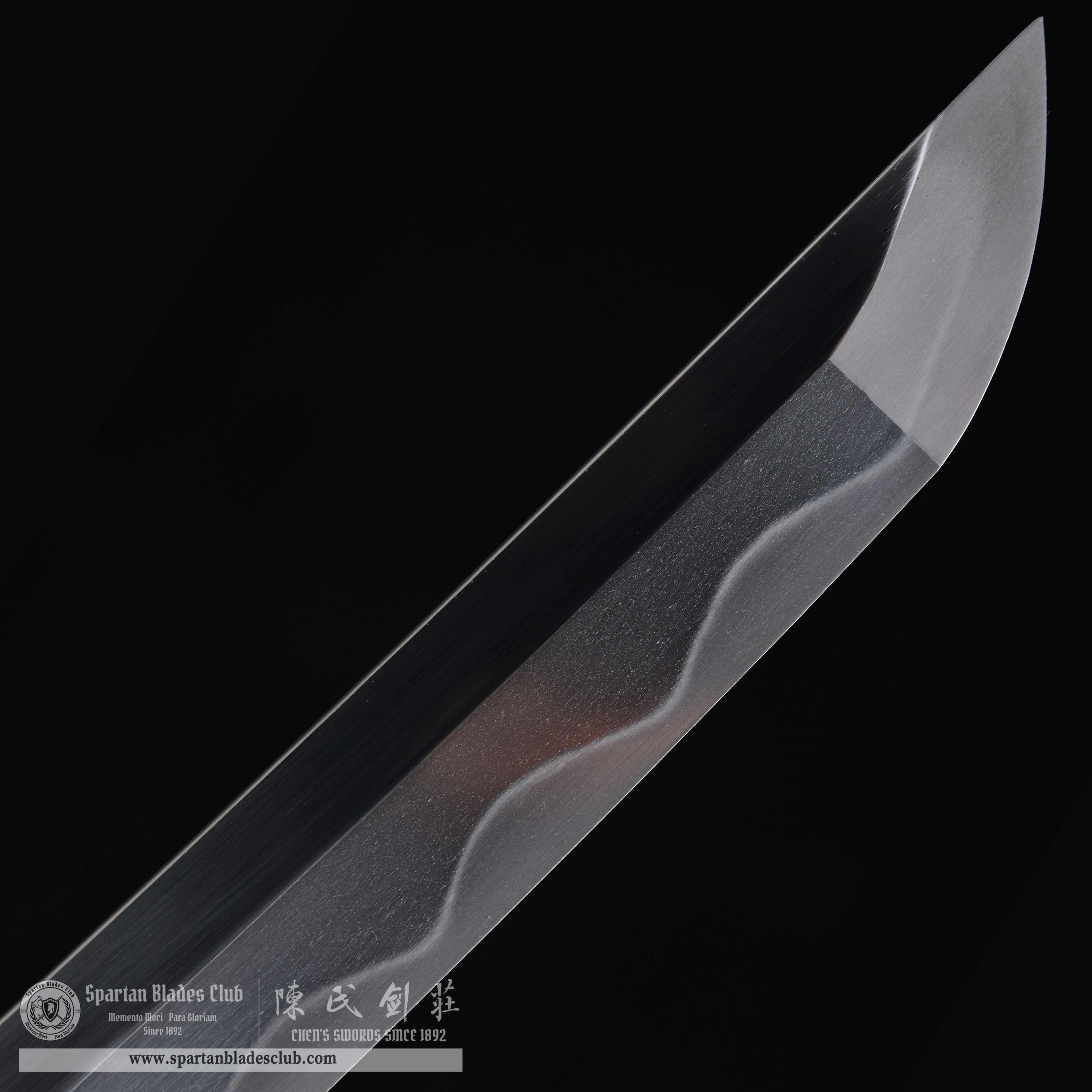 HY70 | Cui Jin Samurai | Tachi | Tamahagane steel or Damascus steel | Clay-tempered | Green | Ray-skin | Battle-Ready | Full-tang | Spartan Blades Club | CHEN'S SWORDS 1892 - Spartan Blades Club
