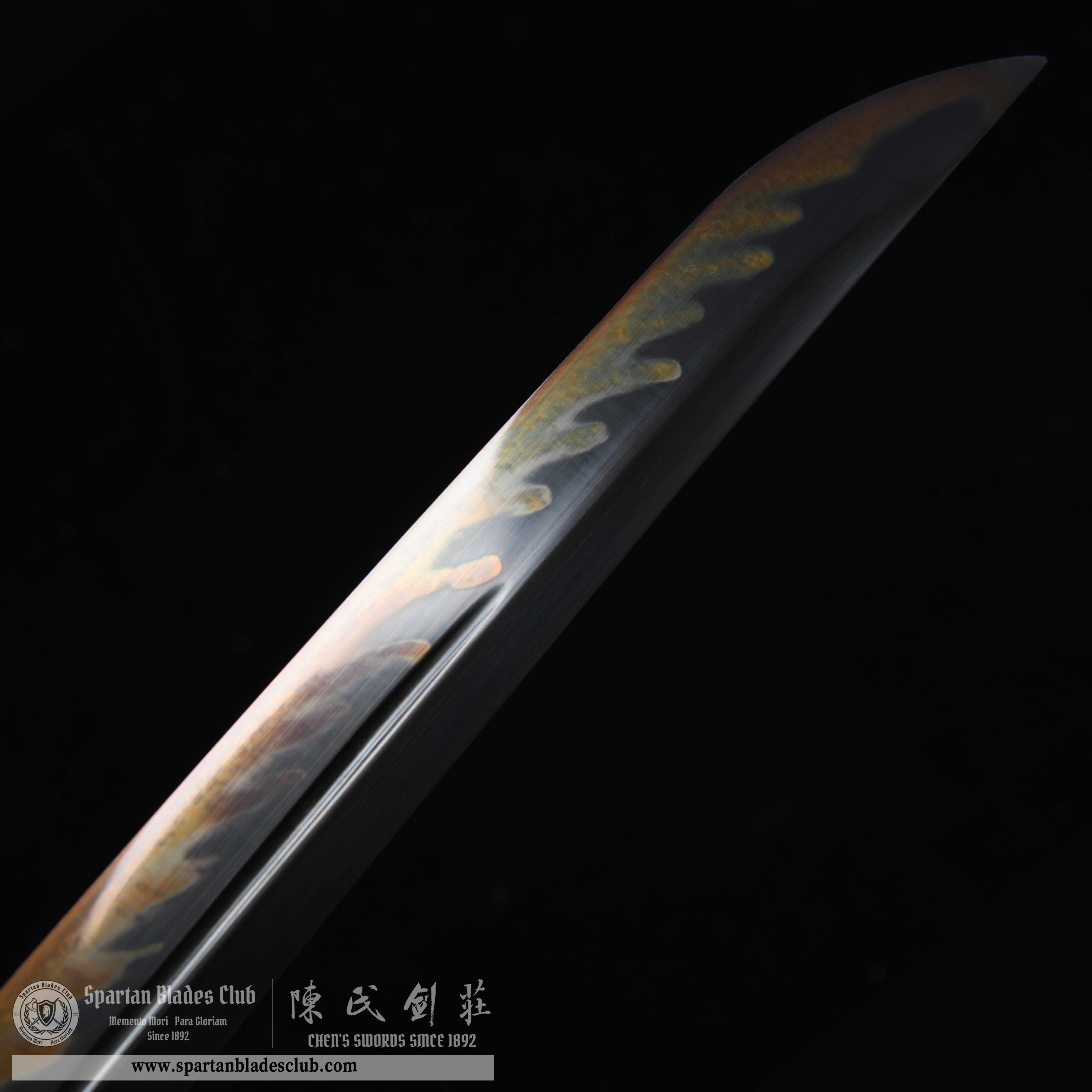 HY71 | Zhu Hua Samurai | Katana | T10 steel | Clay-tempered | Real Hamon | Red&Black | Battle-Ready | Full-tang | Spartan Blades Club | CHEN'S SWORDS 1892 - Spartan Blades Club - 陳氏劍莊1892