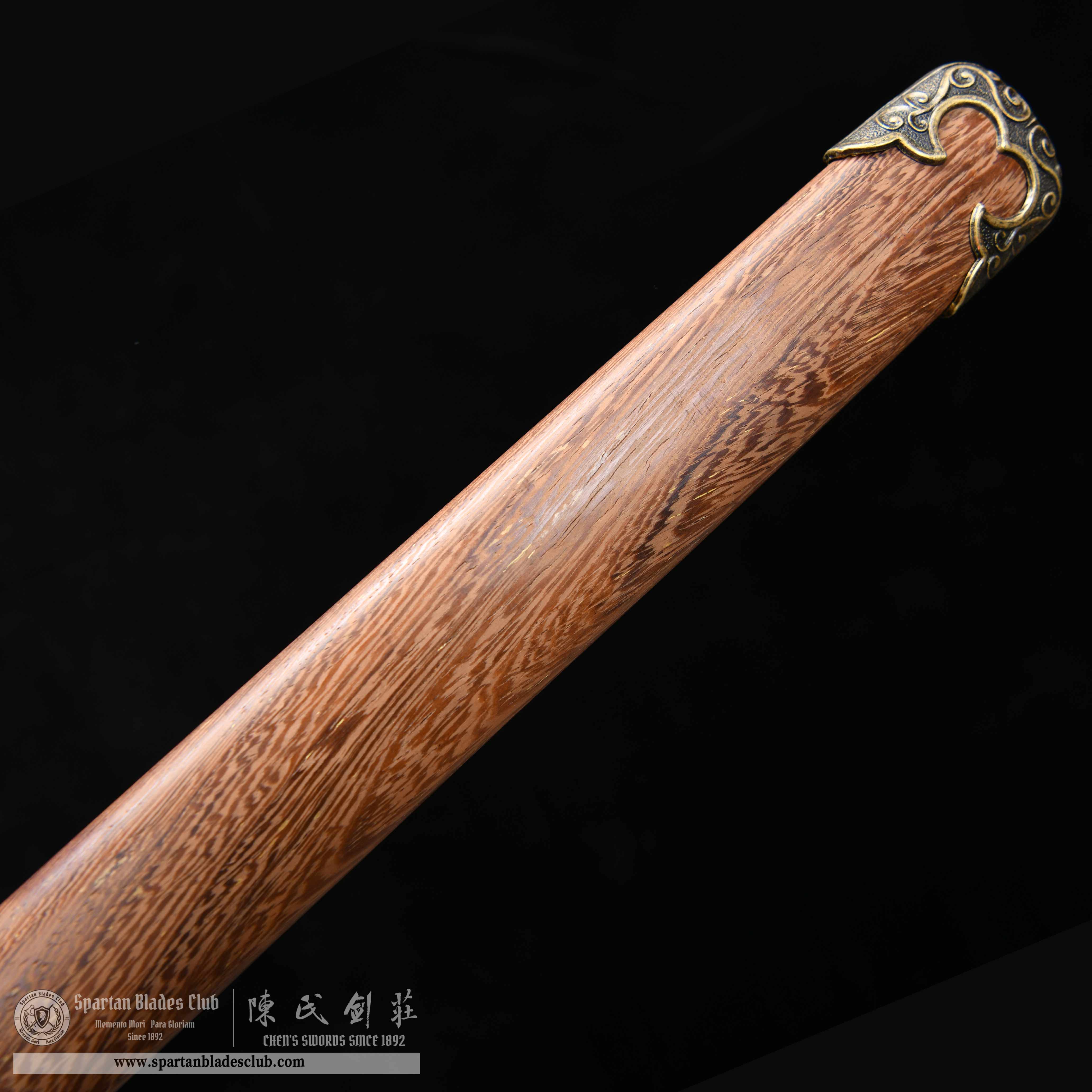 HY74 | Shuang Hua Jian | Chinese Sword(Tang JIAN Sword) | 1095 carbon steel | Clay-tempered | Real Hamon | Brown | Battle-Ready | Full-tang | Spartan Blades Club | CHEN'S SWORDS 1892 - Spartan Blades Club - 陳氏劍莊1892