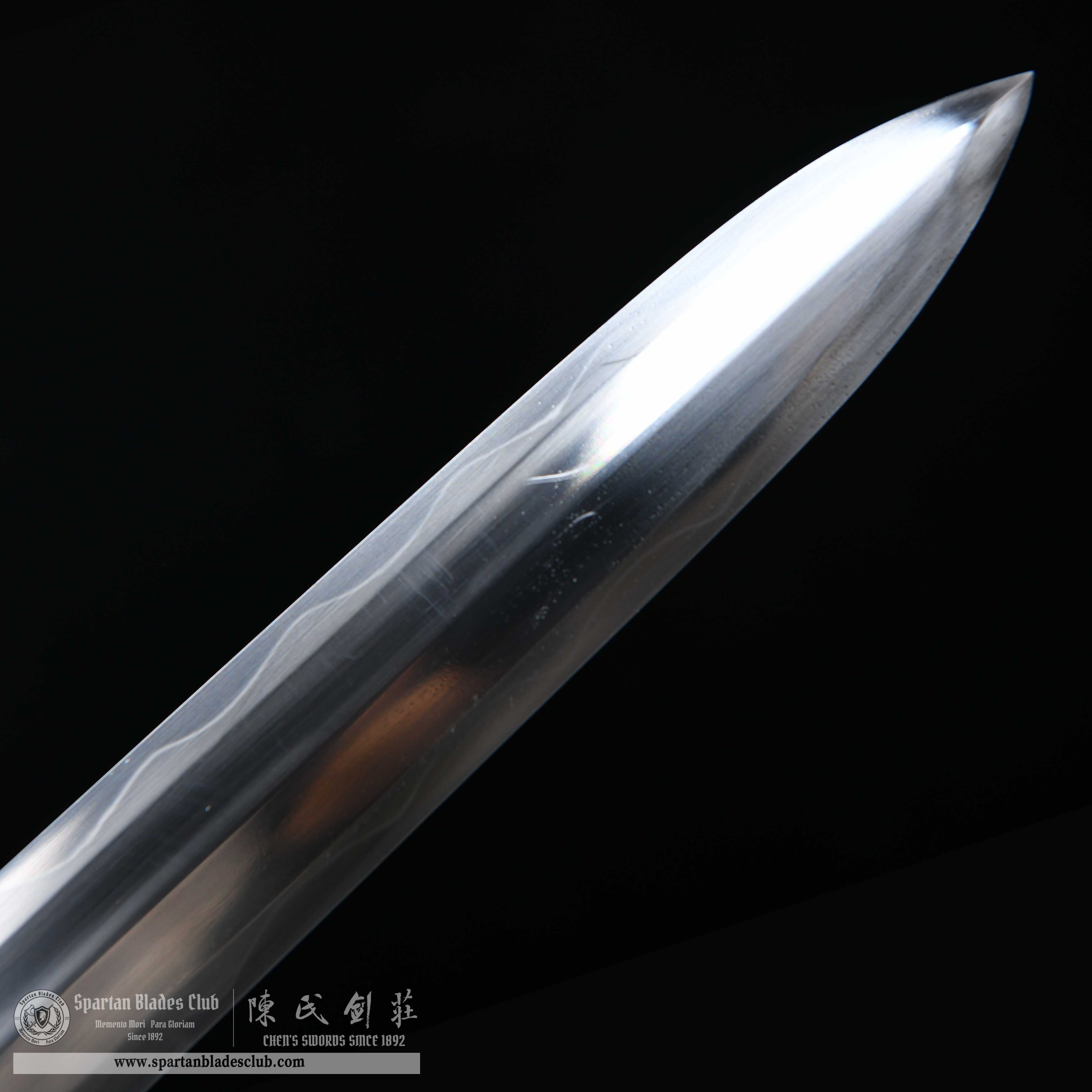 HY74 | Shuang Hua Jian | Chinese Sword（Tang JIAN Sword） | 1095 carbon steel | Clay-tempered | Real Hamon | Brown | Battle-Ready | Full-tang | Spartan Blades Club | CHEN'S SWORDS 1892 - Spartan Blades Club - 陳氏劍莊1892