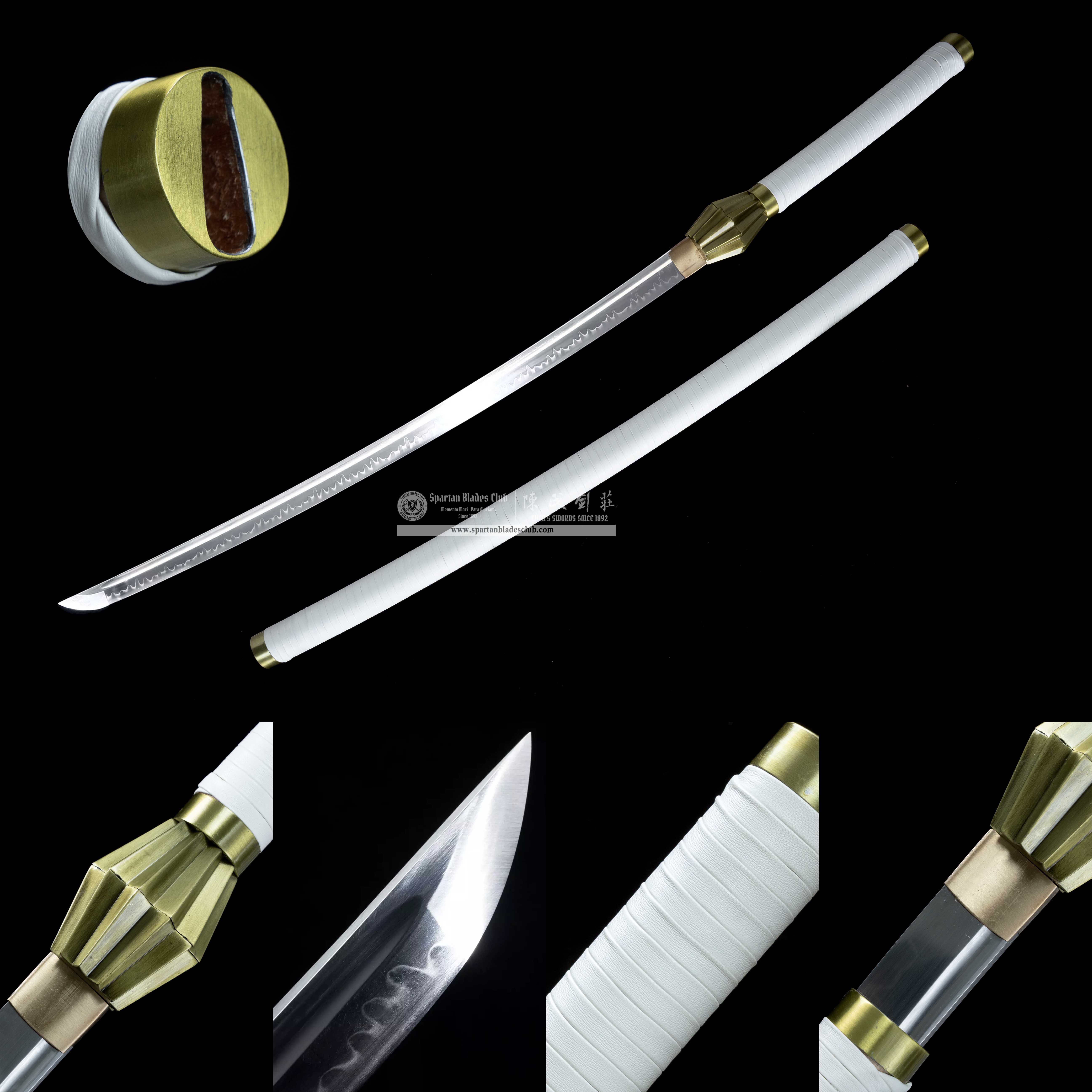 HY75 | Nozarashi, Kenpachi Zaraki's Zanpakuto | BLEACH | Anime Sword | T10 steel | Clay-tempered | Real Hamon | White | Battle-Ready | Full-tang | Spartan Blades Club | CHEN'S SWORDS 1892 - Spartan Blades Club - 陳氏劍莊1892