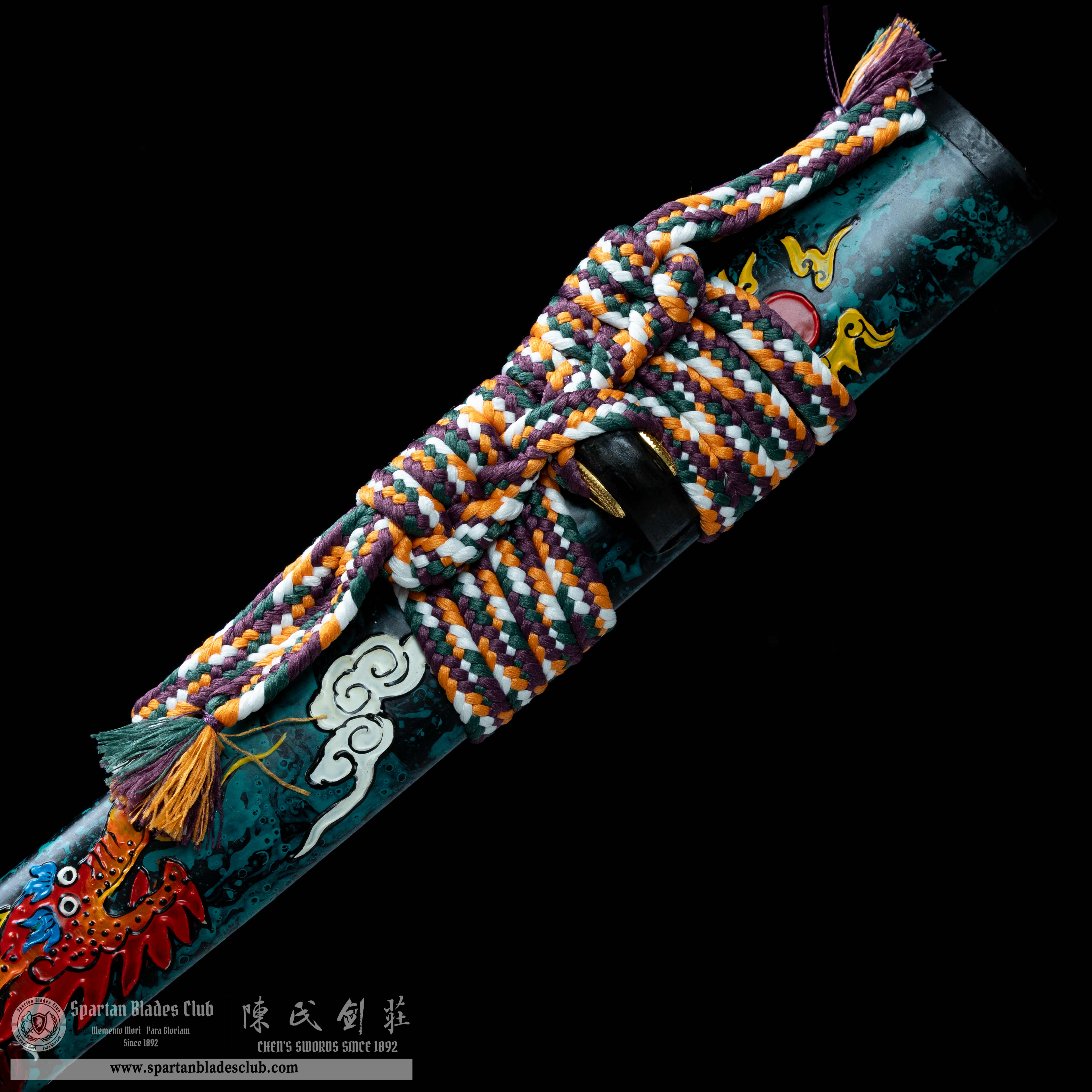 HY77 | Qing Loong Blade | Katana | T10 steel | Clay-tempered | Real Hamon | green | Loong(Chinese Dragon) | Battle-Ready | Full-tang | Spartan Blades Club | CHEN'S SWORDS 1892 - Spartan Blades Club - 陳氏劍莊1892