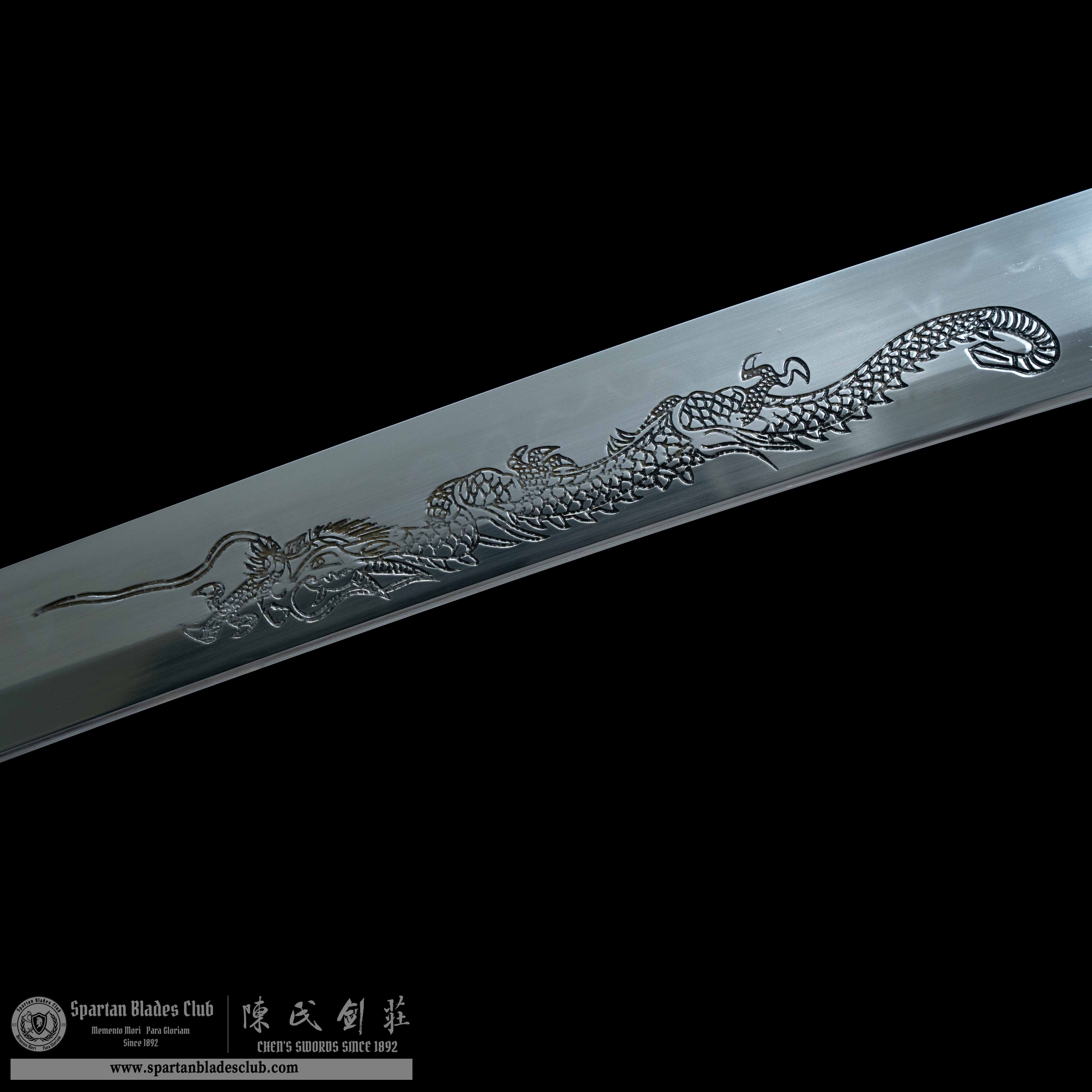 HY77 | Qing Loong Blade | Katana | T10 steel | Clay-tempered | Real Hamon | green | Loong(Chinese Dragon) | Battle-Ready | Full-tang | Spartan Blades Club | CHEN'S SWORDS 1892 - Spartan Blades Club - 陳氏劍莊1892