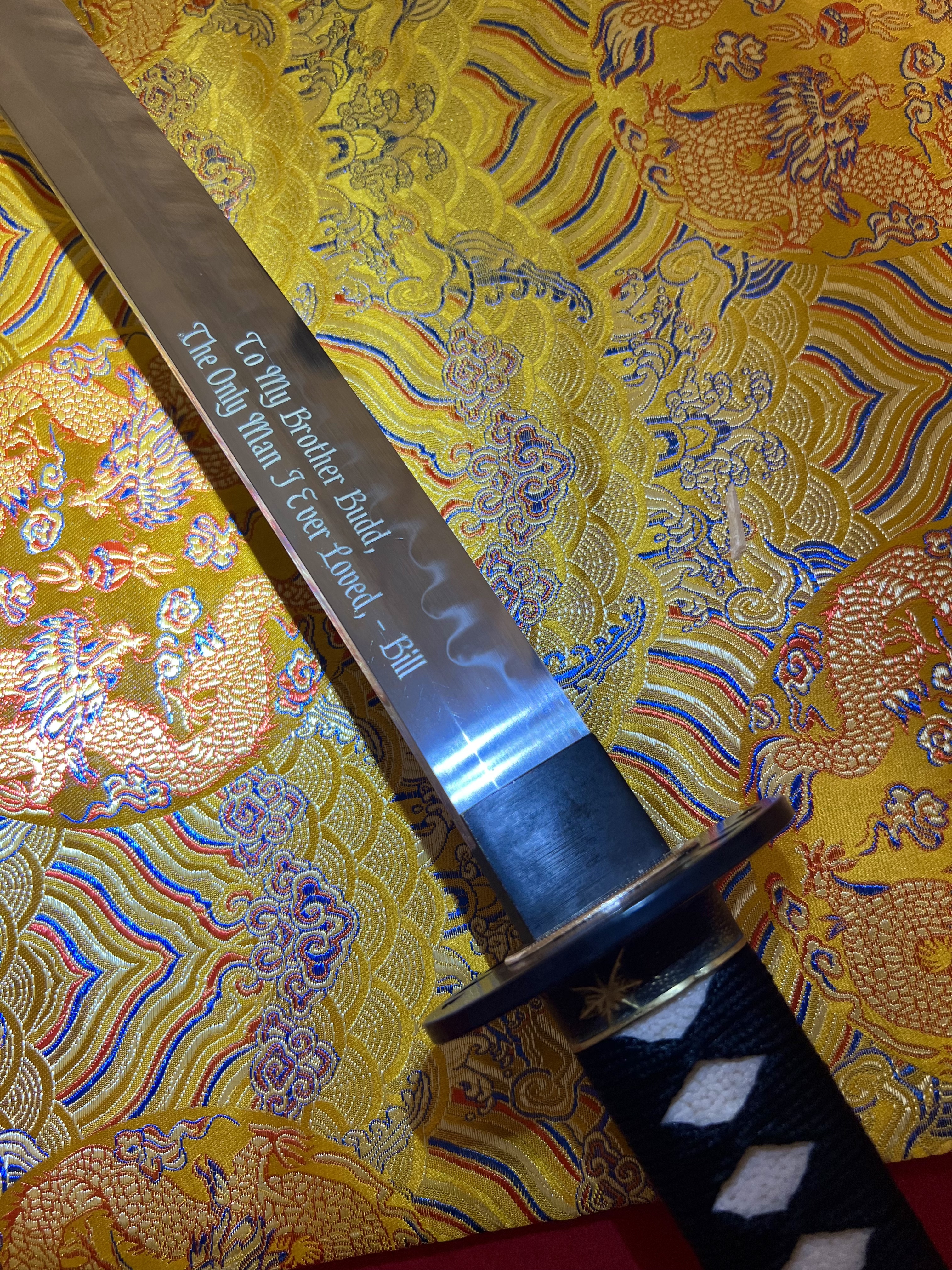 HY99🔥Budd Sword - Kill Bill | Katana | T10 high carbon steel | Clay-tempered Real hamon | Battle-ready | Full-tang | Black White | Spartan Blades Club | CHEN'S SWORDS 1892 - Spartan Blades Club - 陳氏劍莊1892