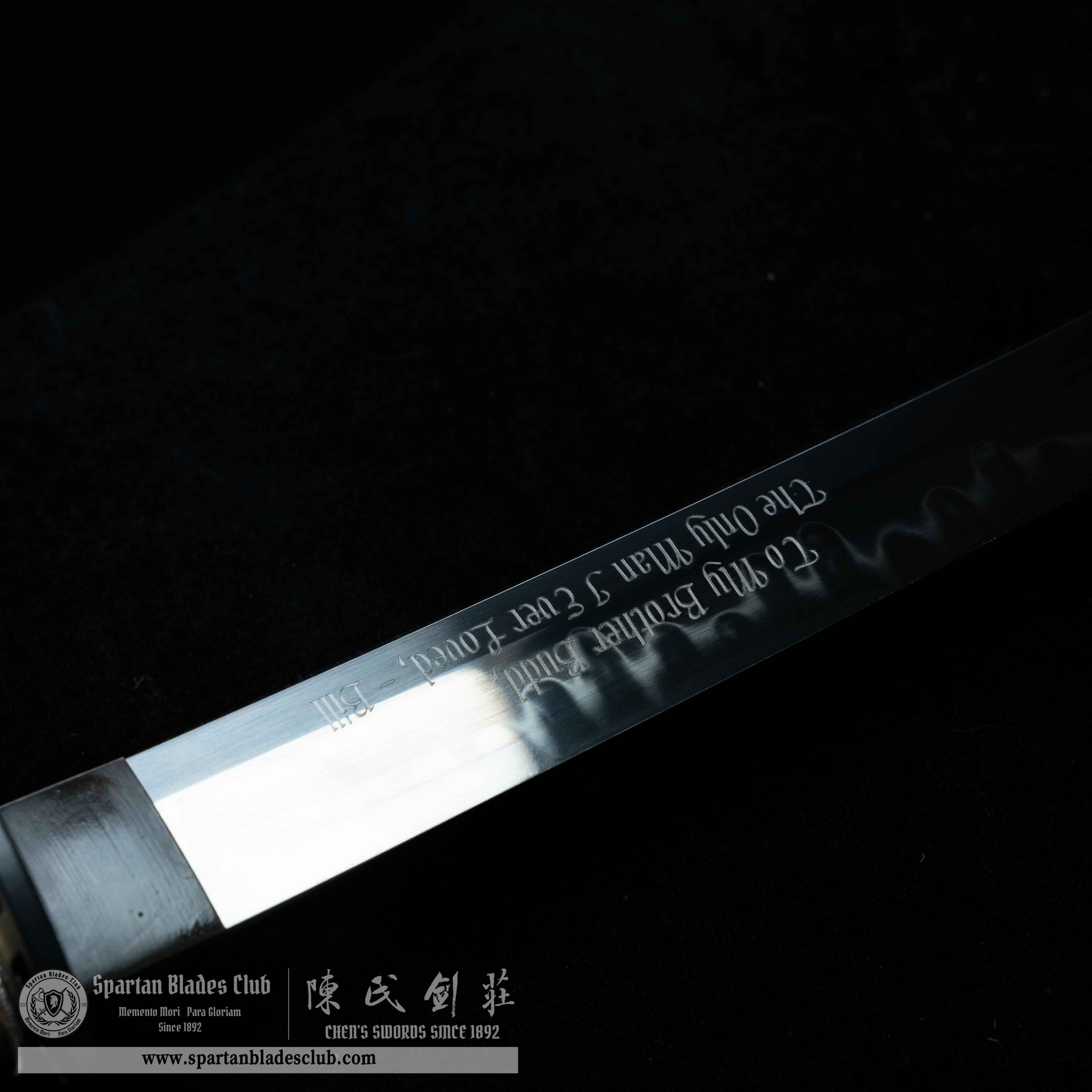 HY99🔥Budd Sword - Kill Bill | Katana | T10 high carbon steel | Clay-tempered Real hamon | Battle-ready | Full-tang | Black White | Spartan Blades Club | CHEN'S SWORDS 1892 - Spartan Blades Club - 陳氏劍莊1892