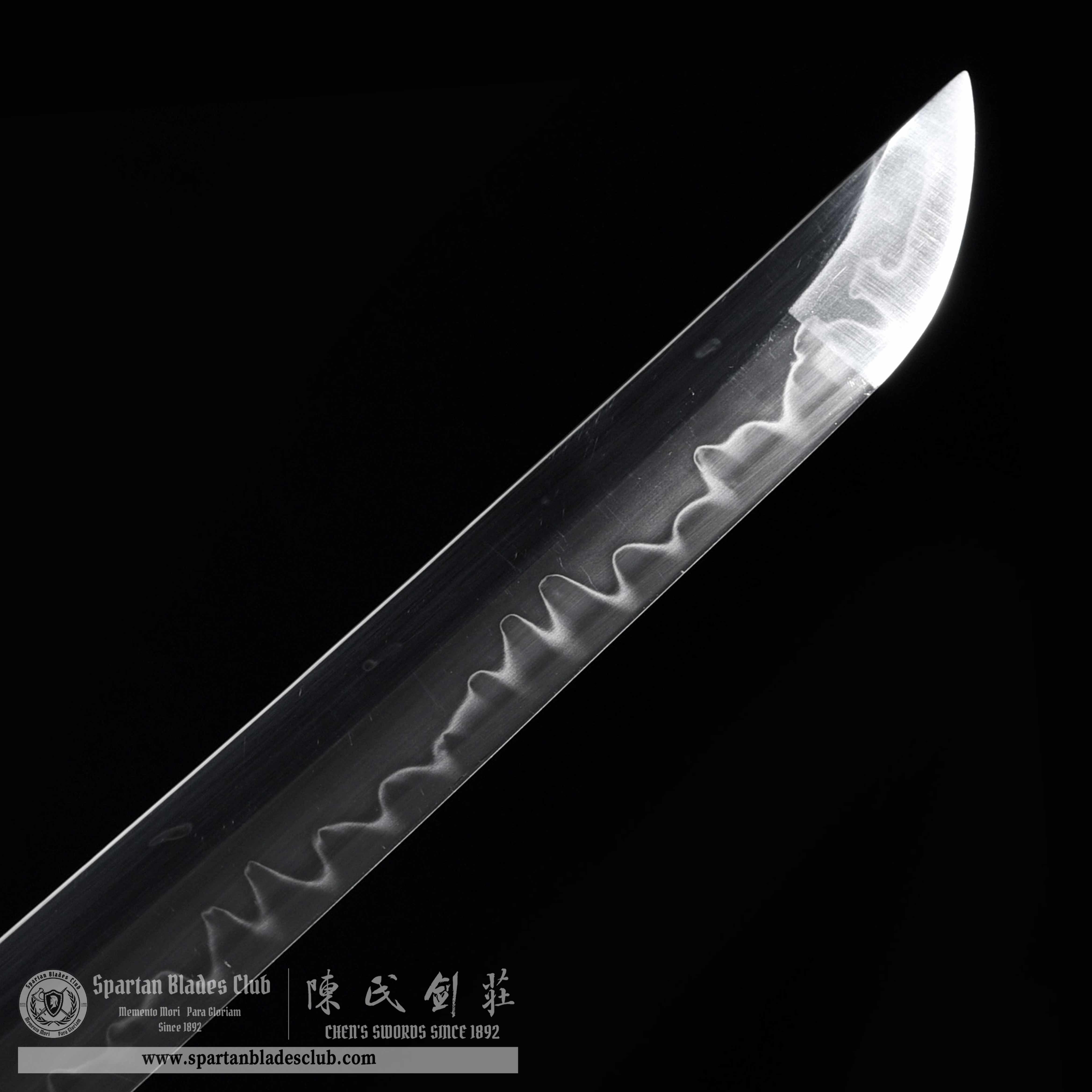 HY99🔥Budd Sword - Kill Bill | Katana | T10 high carbon steel | Clay-tempered Real hamon | Battle-ready | Full-tang | Black White | Spartan Blades Club | CHEN'S SWORDS 1892 - Spartan Blades Club - 陳氏劍莊1892