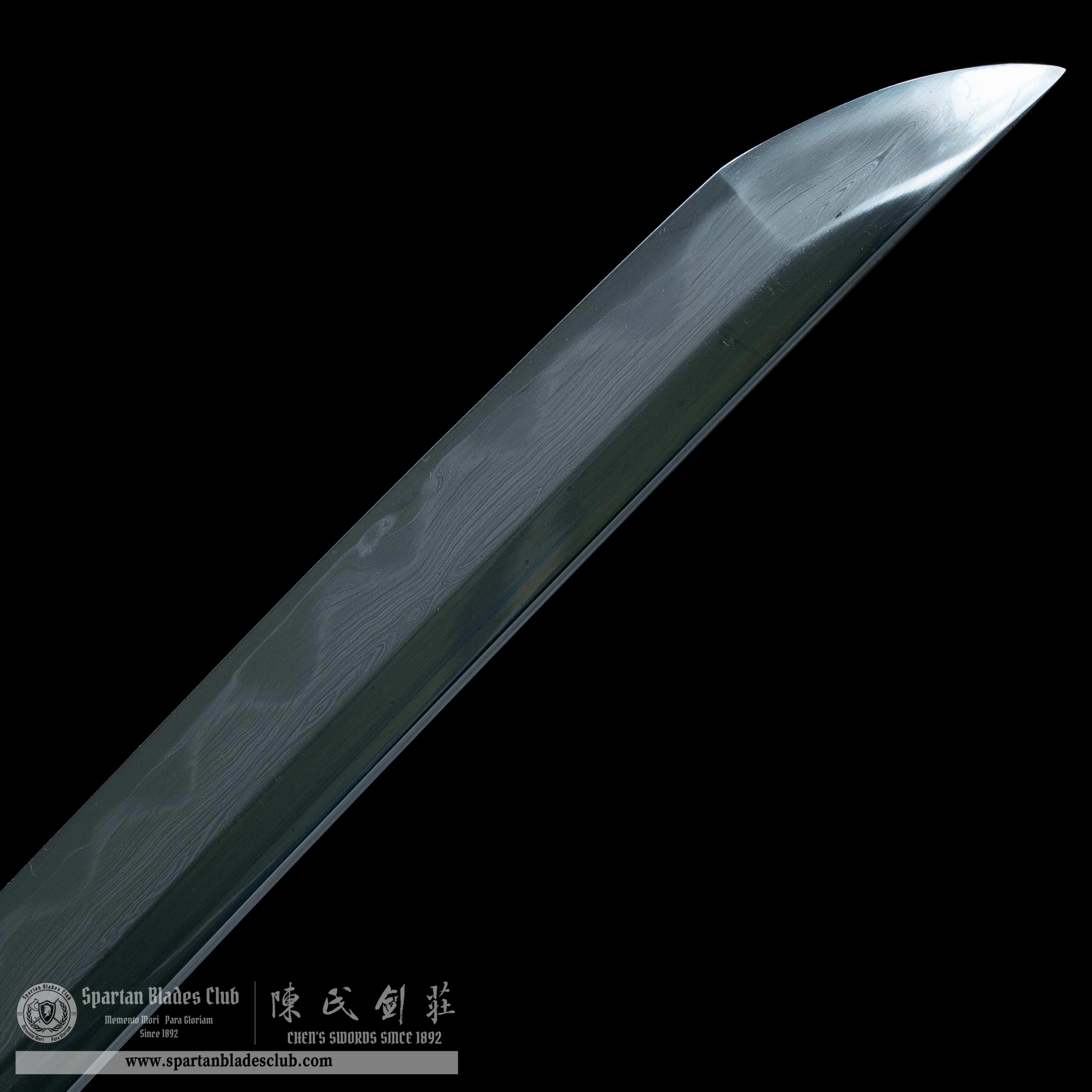 HY79 | Moyan Loong Blade | Katana | T10 steel wrapped in Damascus steel | Honsanmai structure blade | Loong(Chinese Dragon) | Black&Green&Red | Battle-Ready | Full-tang | Spartan Blades Club | CHEN'S SWORDS 1892 - Spartan Blades Club - 陳氏劍莊1892