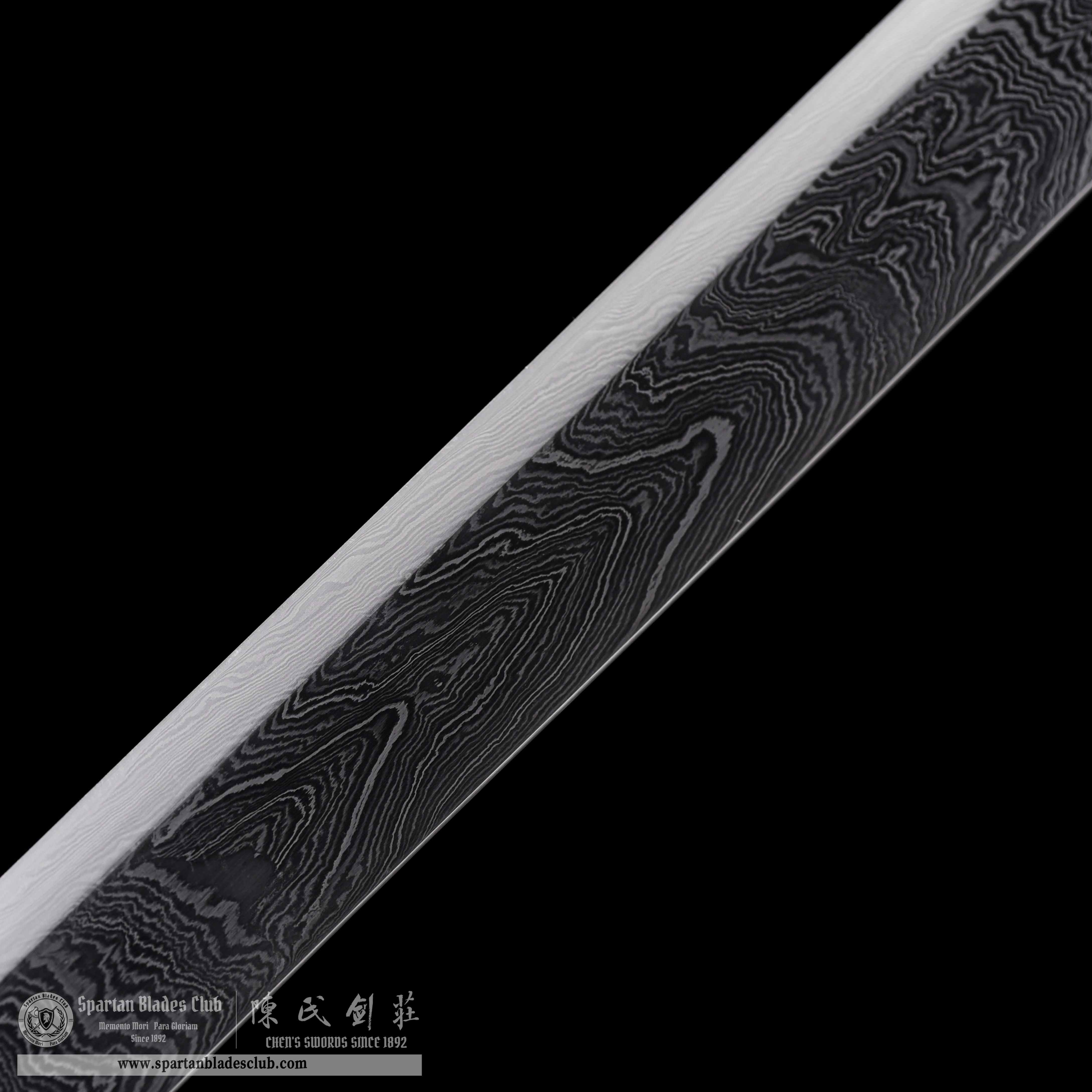 TL02 | LoongLiu Jin Blade | Tang Dao | Damascus steel |Gilded gold and silver | golden&silvery | Battle-Ready | Full-tang | Spartan Blades Club | CHEN'S SWORDS 1892 - Spartan Blades Club - 陳氏劍莊1892