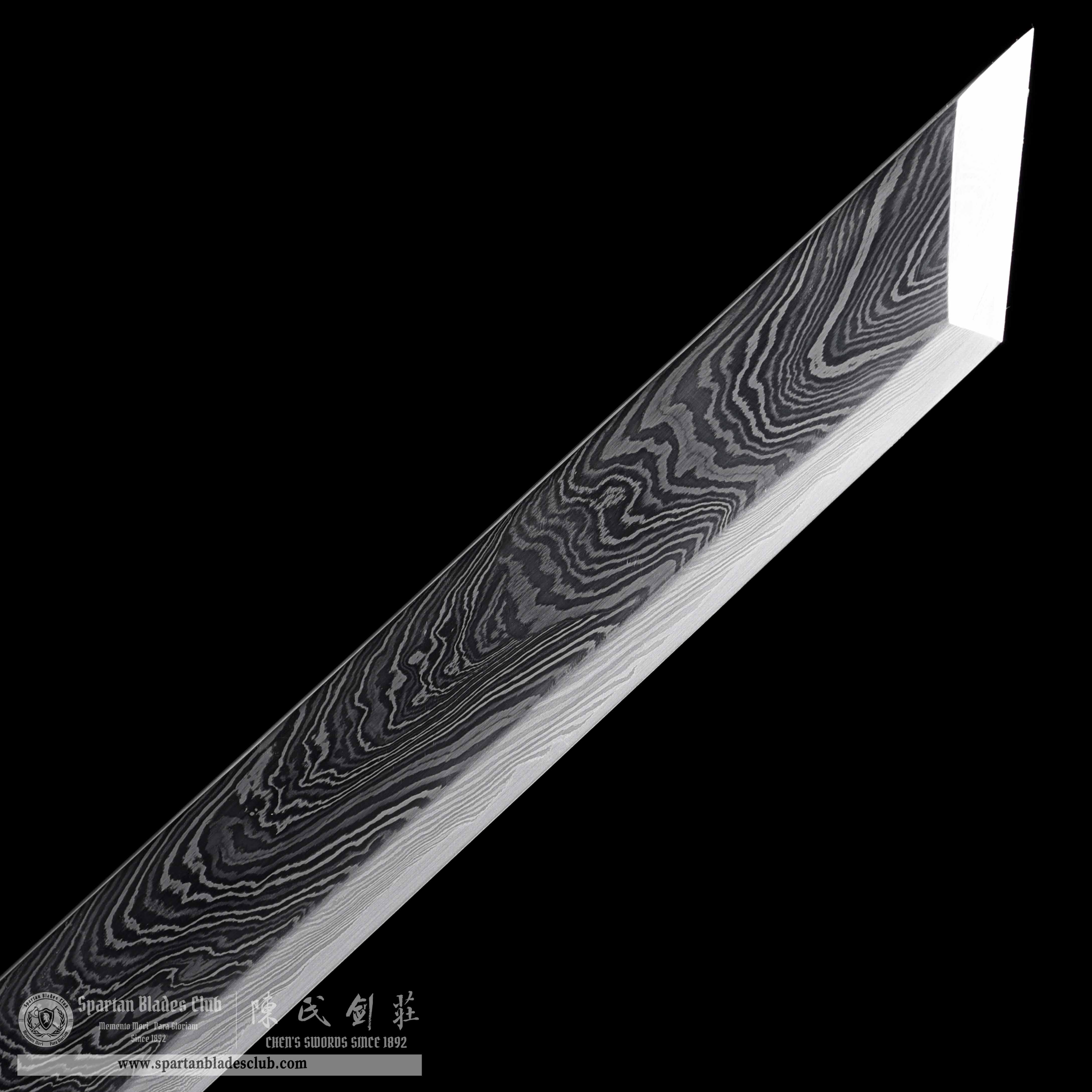 TL02 | LoongLiu Jin Blade | Tang Dao | Damascus steel |Gilded gold and silver | golden&silvery | Battle-Ready | Full-tang | Spartan Blades Club | CHEN'S SWORDS 1892 - Spartan Blades Club - 陳氏劍莊1892