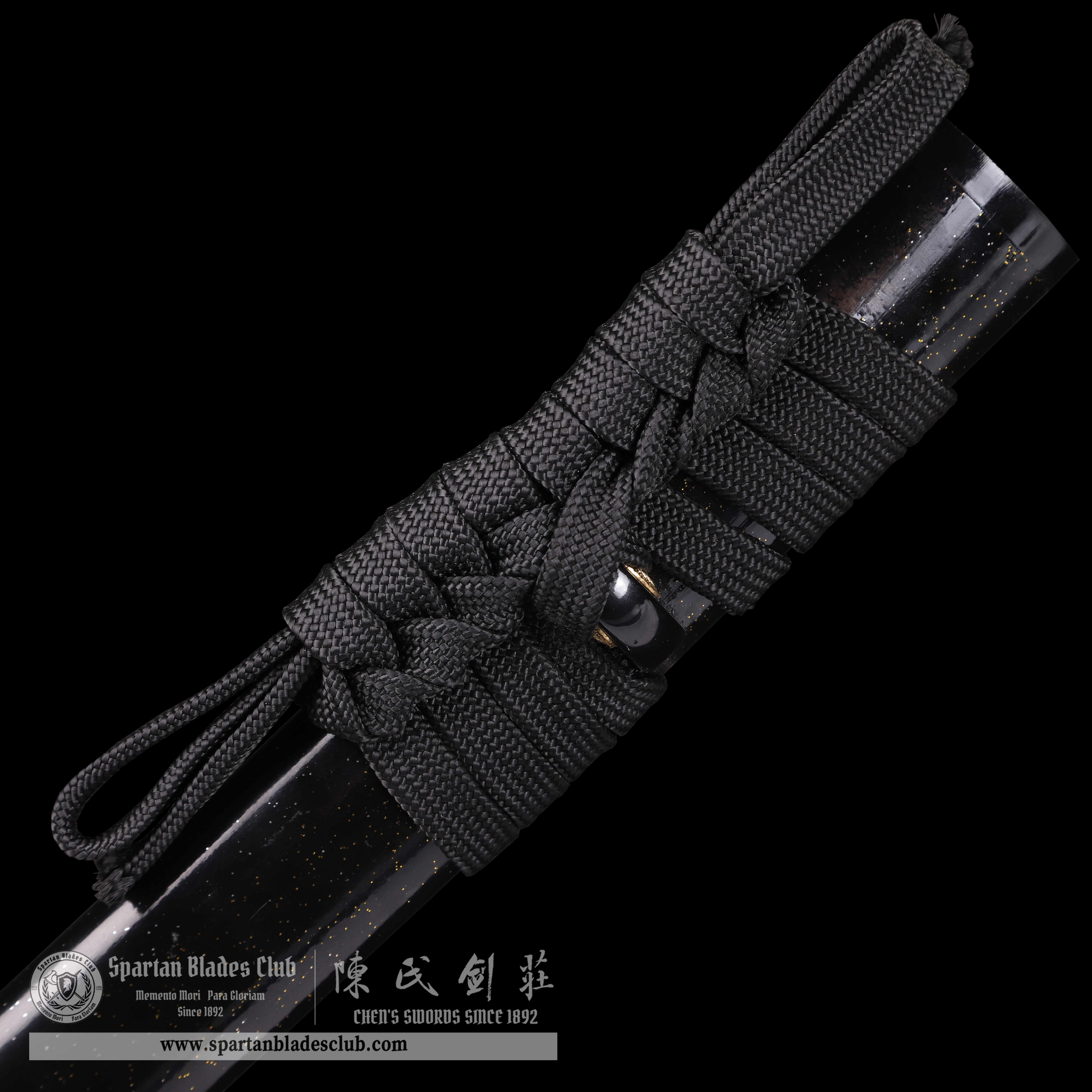 CA01 | DarkPlum Edge | Katana | SHOBU-ZUKURI 菖蒲造り| Master Self-refined steel Tamahagane-like steel | Clay-tempered | Hadori-polishing |Real Hamon | plum blossom | Black | Battle-Ready | Full-tang | Spartan Blades Club | CHEN'S SWORDS 1892 - Spartan Blades Club - 陳氏劍莊1892