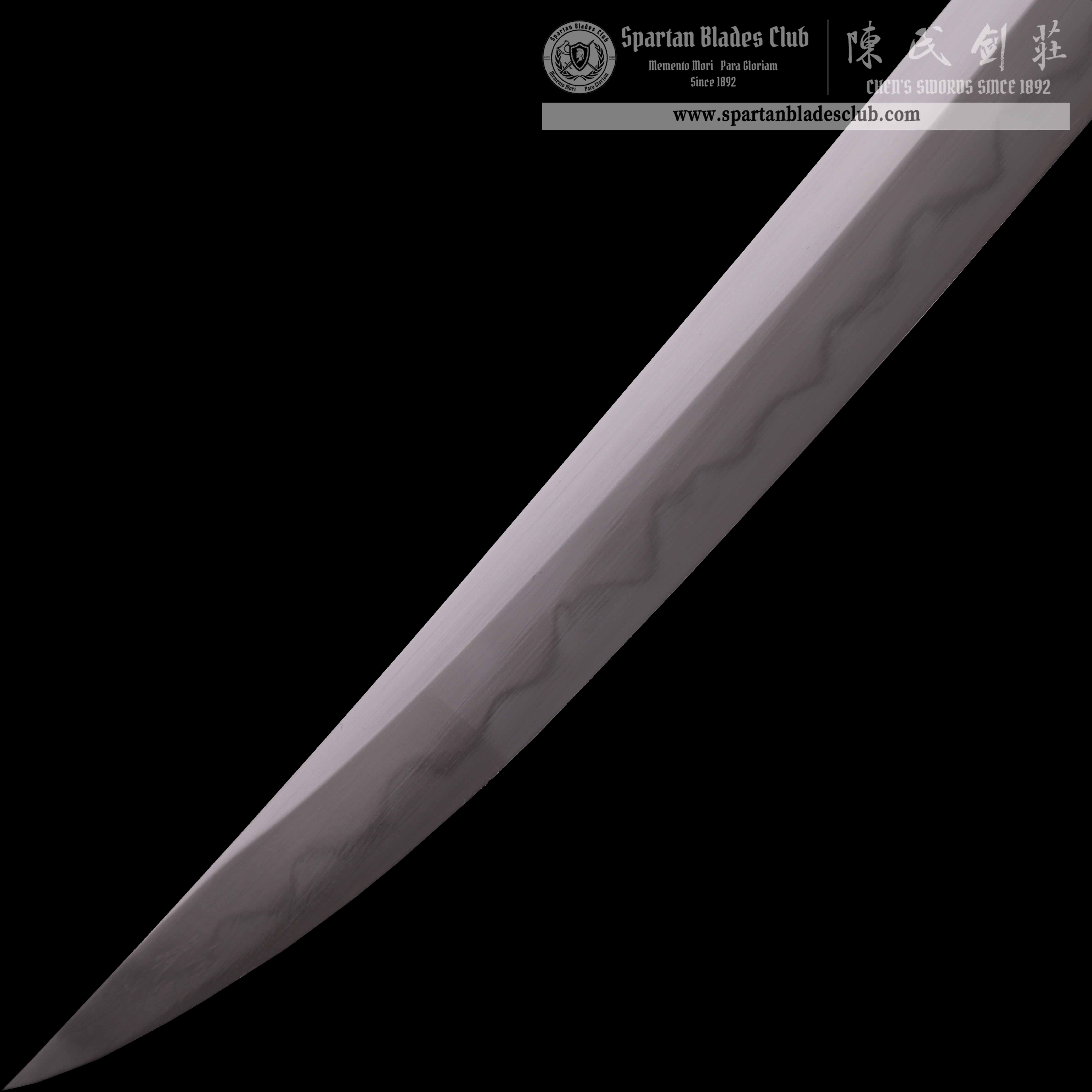 CA01 | DarkPlum Edge | Katana | SHOBU-ZUKURI 菖蒲造り| Master Self-refined steel Tamahagane-like steel | Clay-tempered | Hadori-polishing |Real Hamon | plum blossom | Black | Battle-Ready | Full-tang | Spartan Blades Club | CHEN'S SWORDS 1892 - Spartan Blades Club - 陳氏劍莊1892