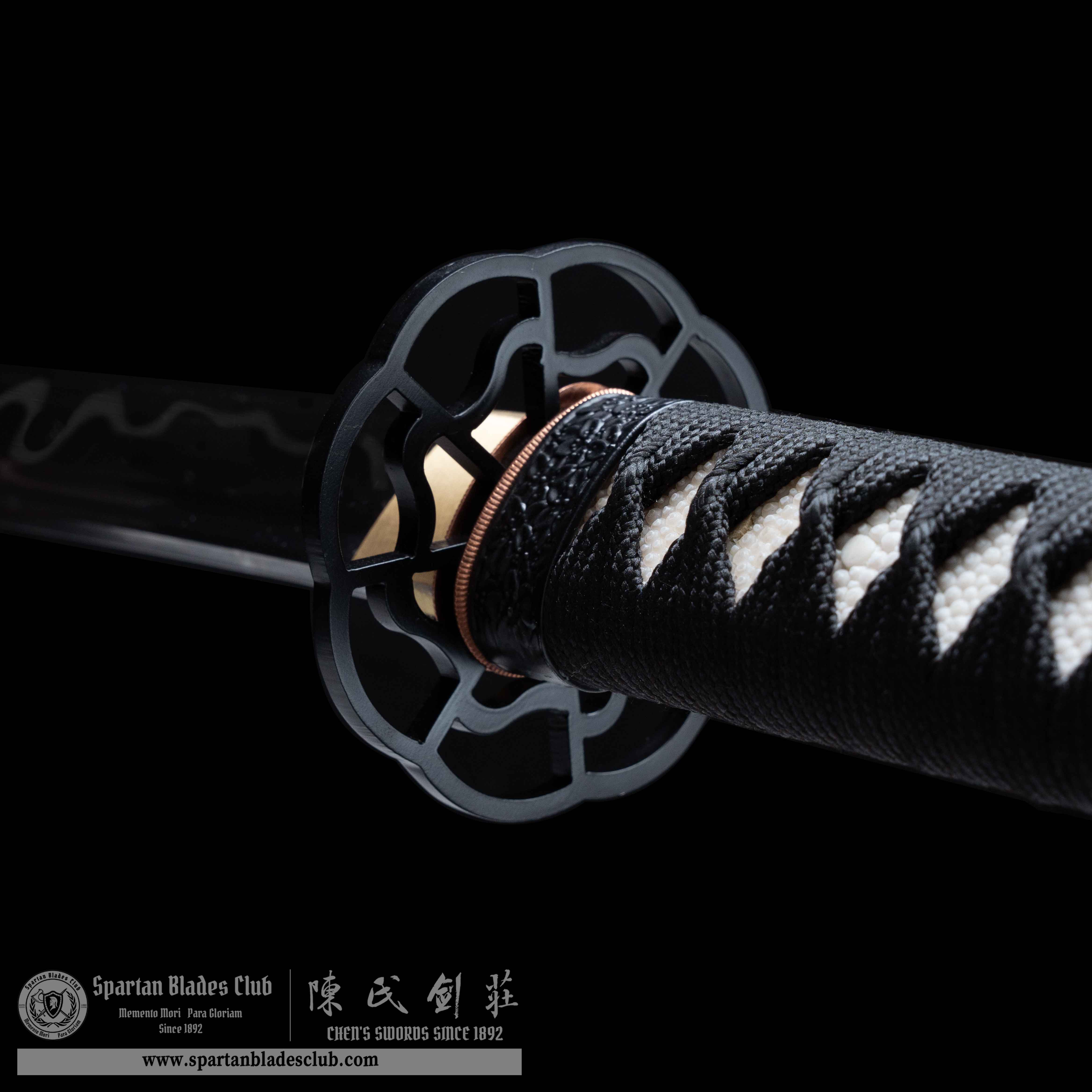HY87 | Last Samurai | Katana |T10 steel | Clay-tempered | Real Hamon | Black | Battle-Ready|Full-tang|Spartan Blades Club | CHEN'S SWORDS 1892 - Spartan Blades Club - 陳氏劍莊1892