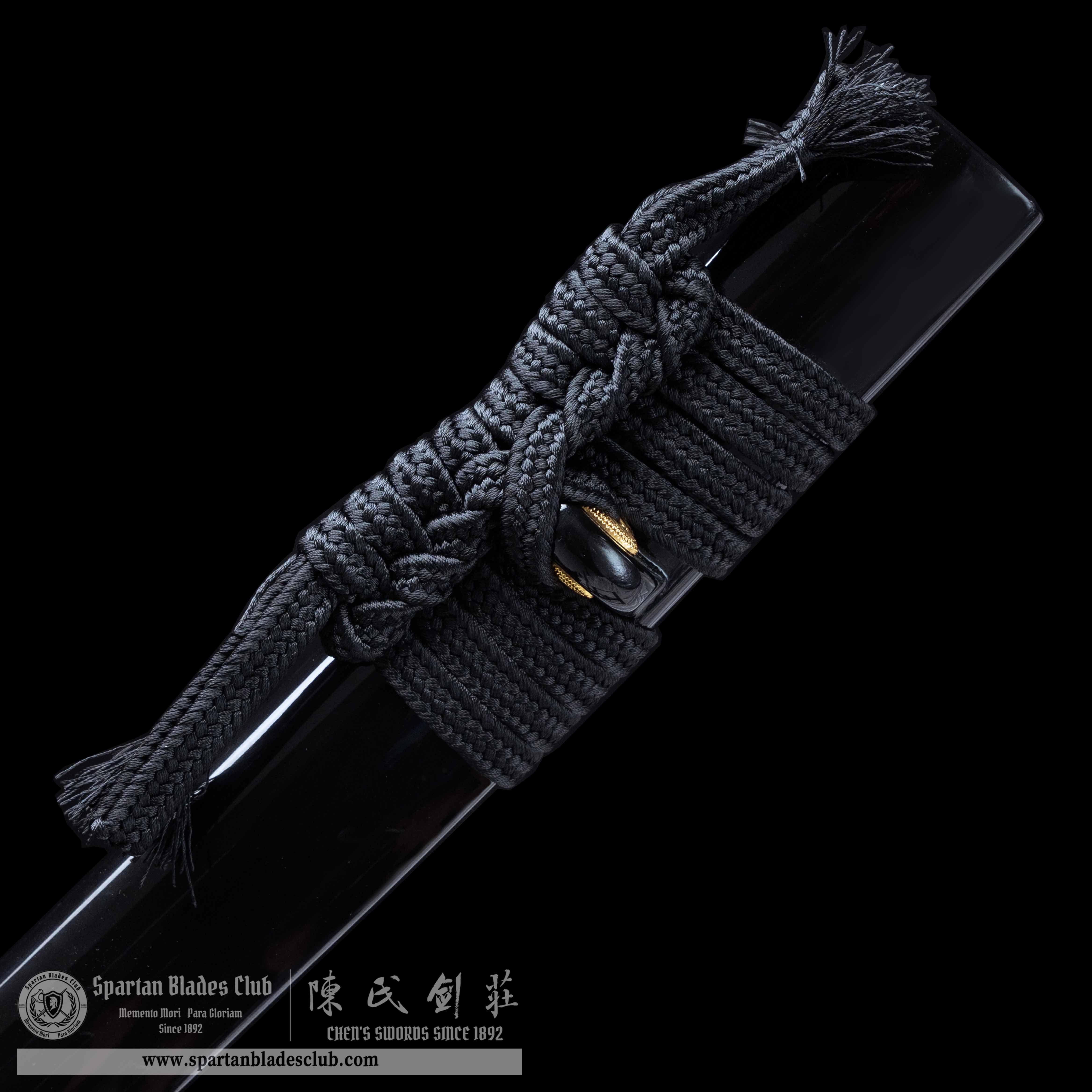 HY87 | Last Samurai | Katana |T10 steel | Clay-tempered | Real Hamon | Black | Battle-Ready|Full-tang|Spartan Blades Club | CHEN'S SWORDS 1892 - Spartan Blades Club - 陳氏劍莊1892
