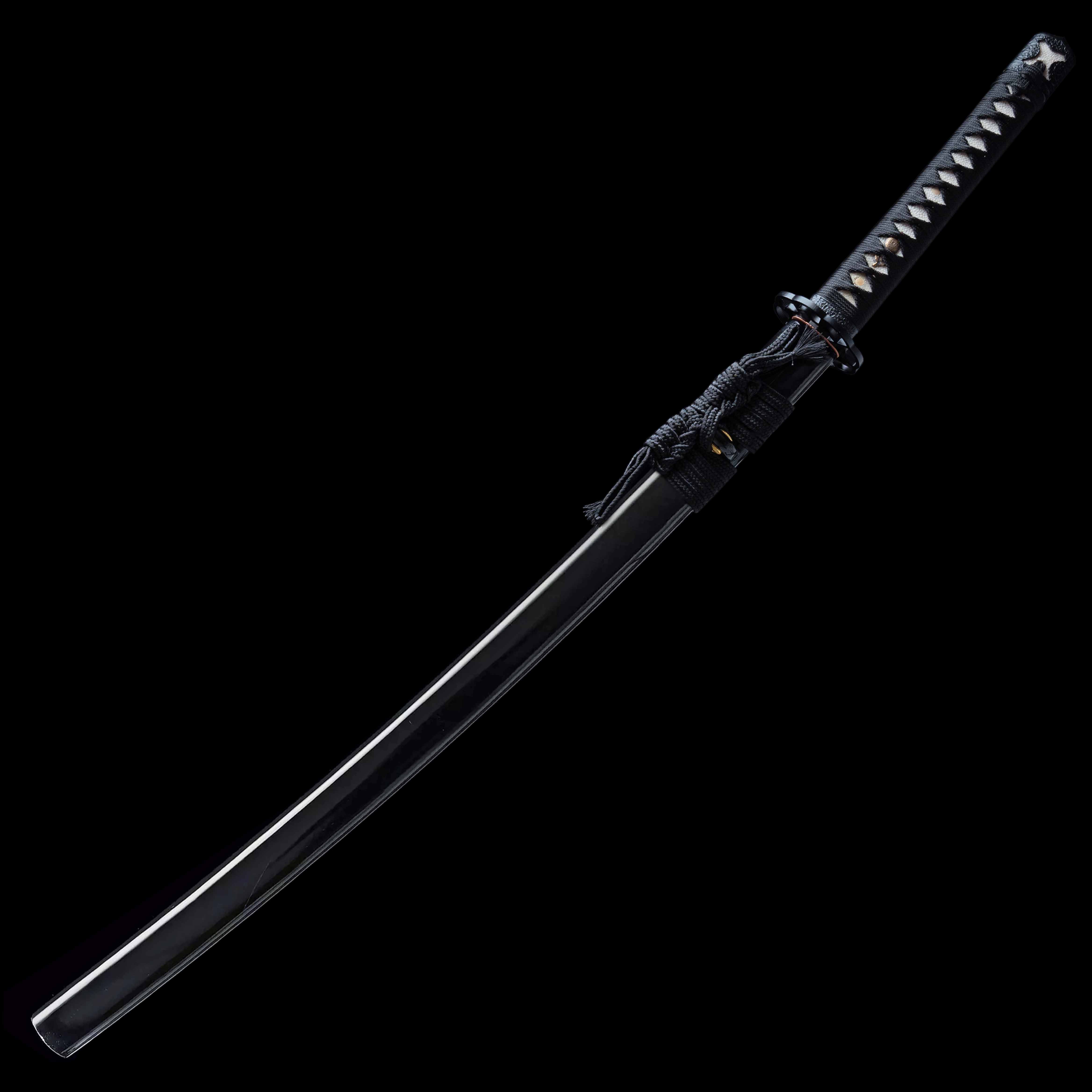 HY87 | Last Samurai | Katana |T10 steel | Clay-tempered | Real Hamon | Black | Battle-Ready|Full-tang|Spartan Blades Club | CHEN'S SWORDS 1892 - Spartan Blades Club - 陳氏劍莊1892