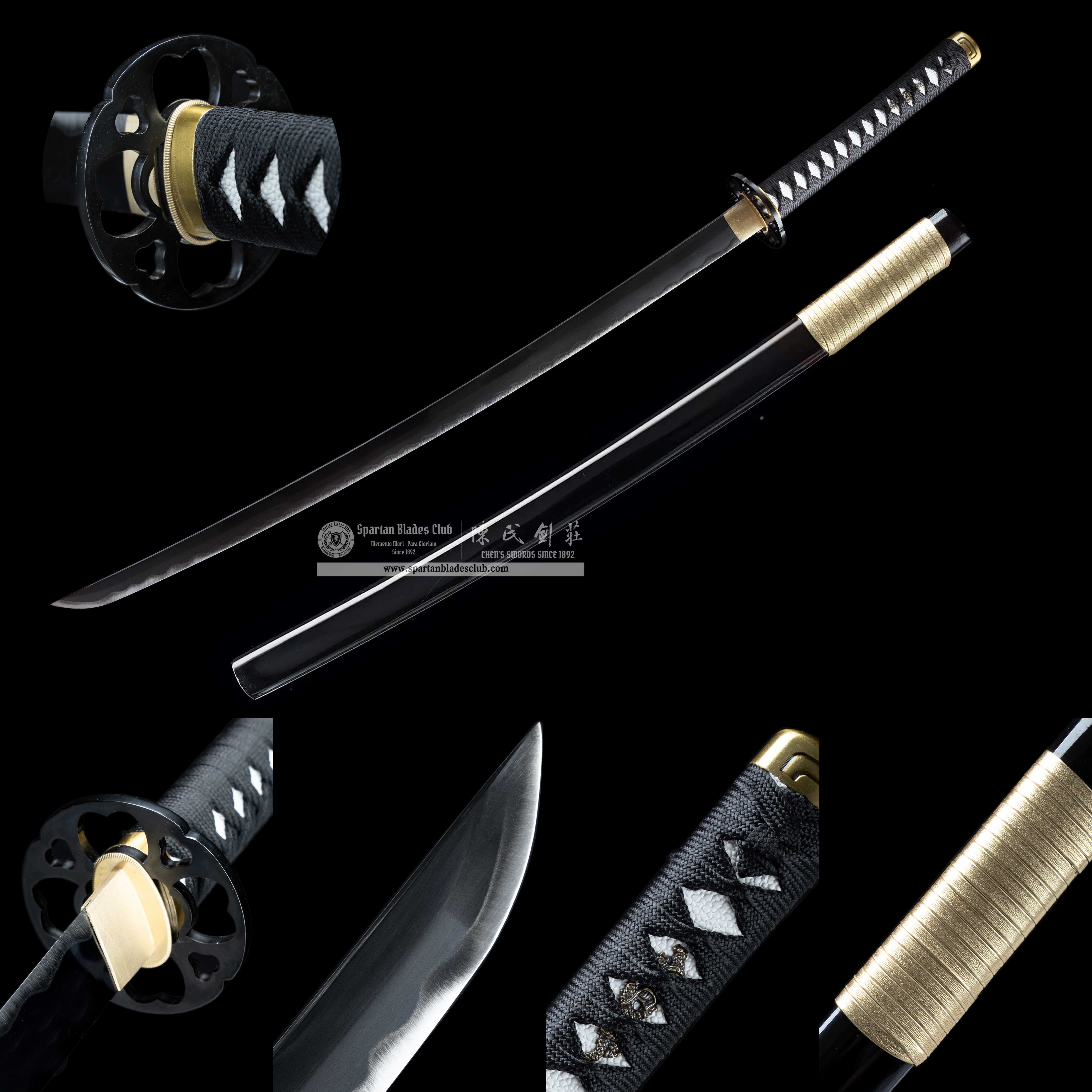 HY89 | Yami Sukehiro Swords | Katana | Carbon steel | 《ブラッククローバー》 | 《Black Clover》 | Battle-Ready | Full-tang | Spartan Blades Club | CHEN'S SWORDS 1892 - Spartan Blades Club