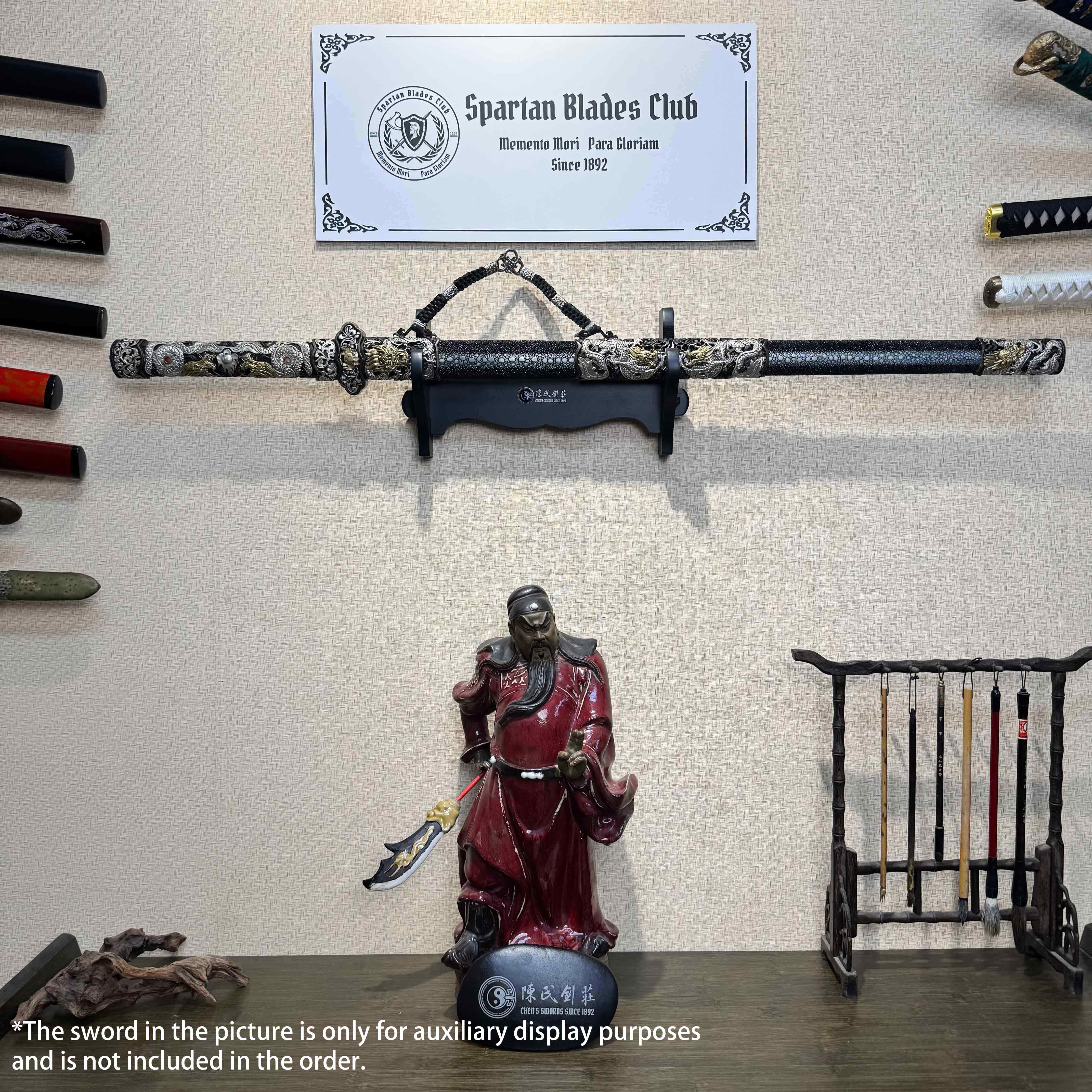 Sleek Wall-Mounted Sword Display Racks | 1/2/3/6 tiers | Elegant Black Wooden | Stand Mount Rack Holder - Spartan Blades Club - 陳氏劍莊1892