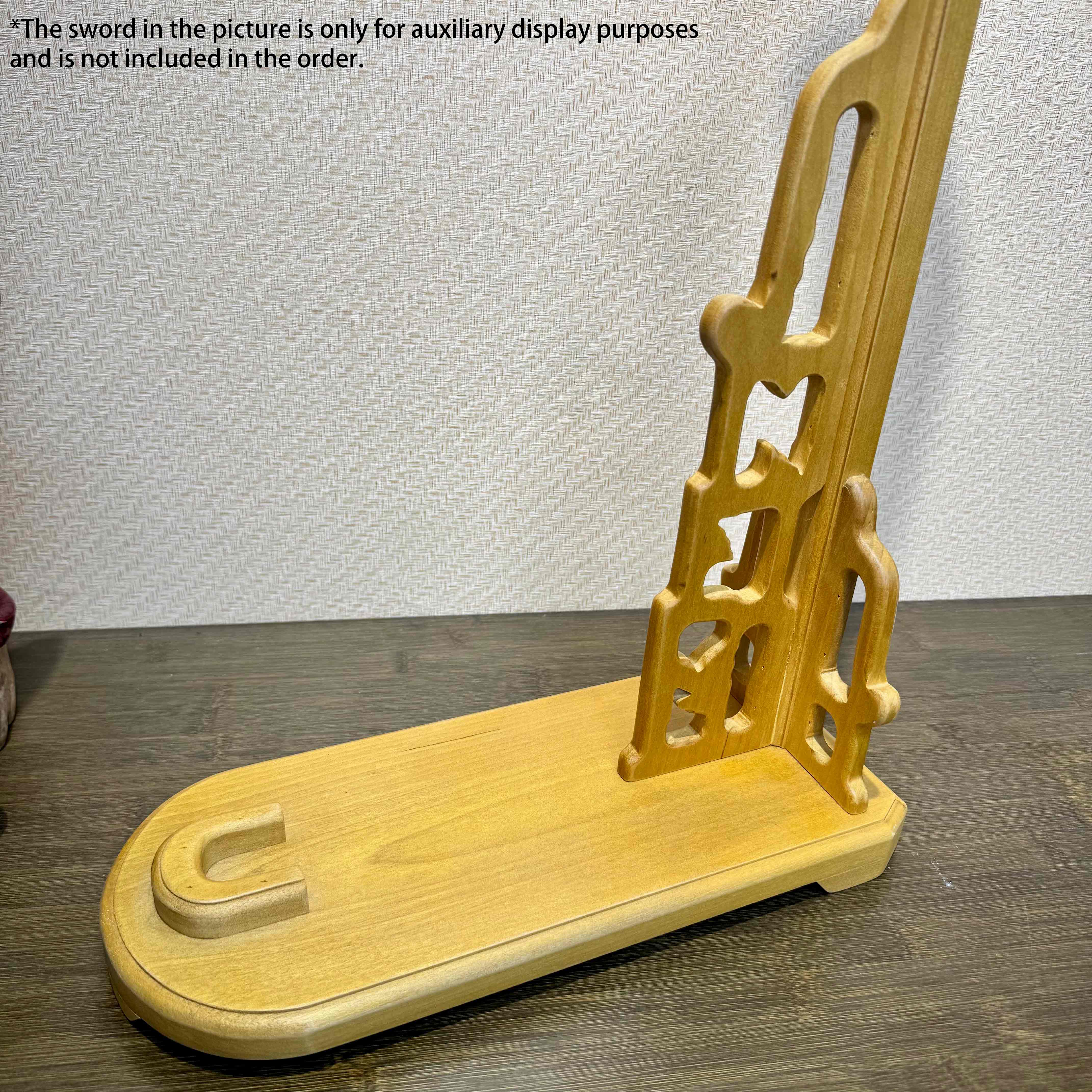 Vertical Sword Stand/Holder/Rack | Graceful Swan-Neck Sword Stand | Solid Wood/Rosewood - Spartan Blades Club - 陳氏劍莊1892