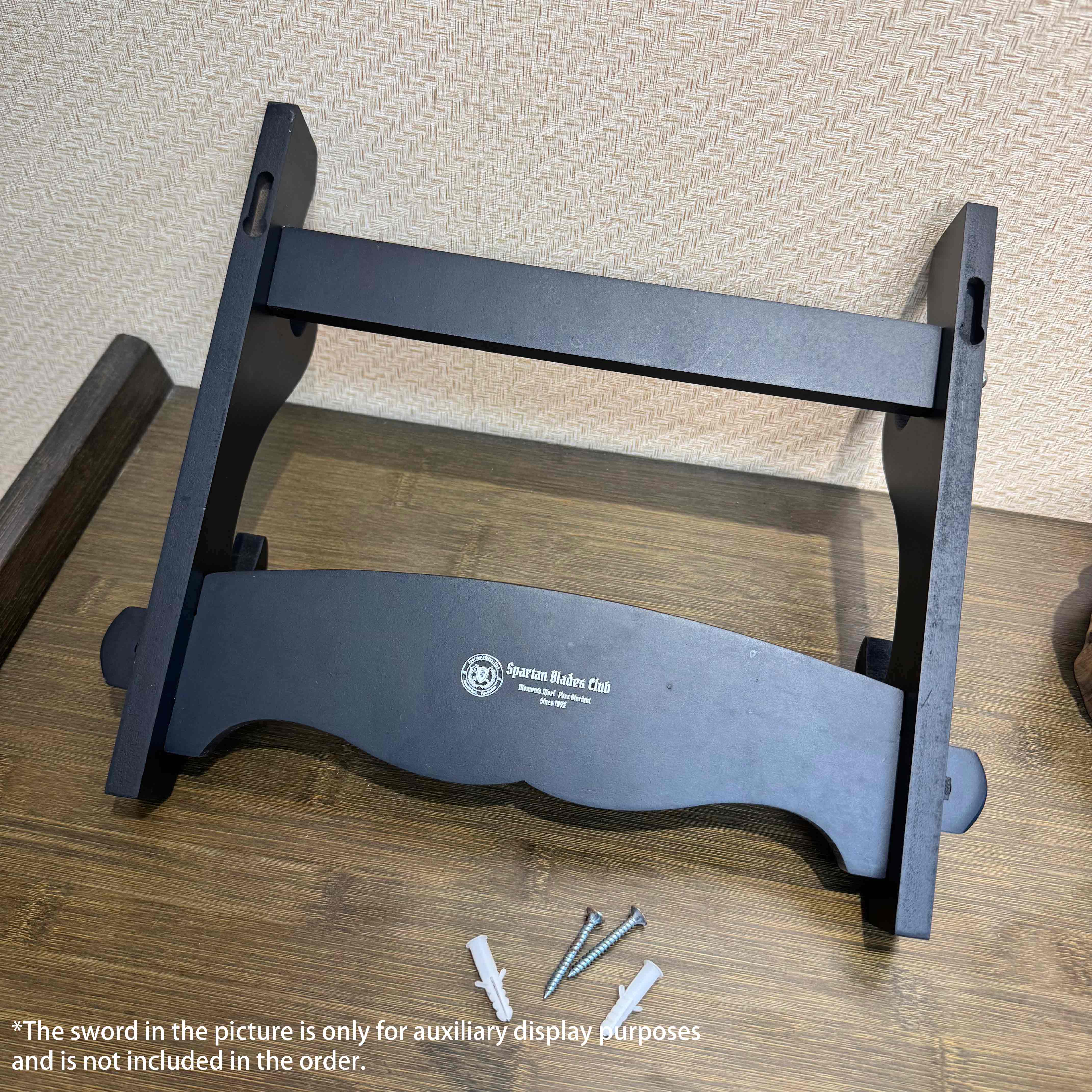 Sleek Wall-Mounted Sword Display Racks | 1/2/3/6 tiers | Elegant Black Wooden | Stand Mount Rack Holder - Spartan Blades Club - 陳氏劍莊1892