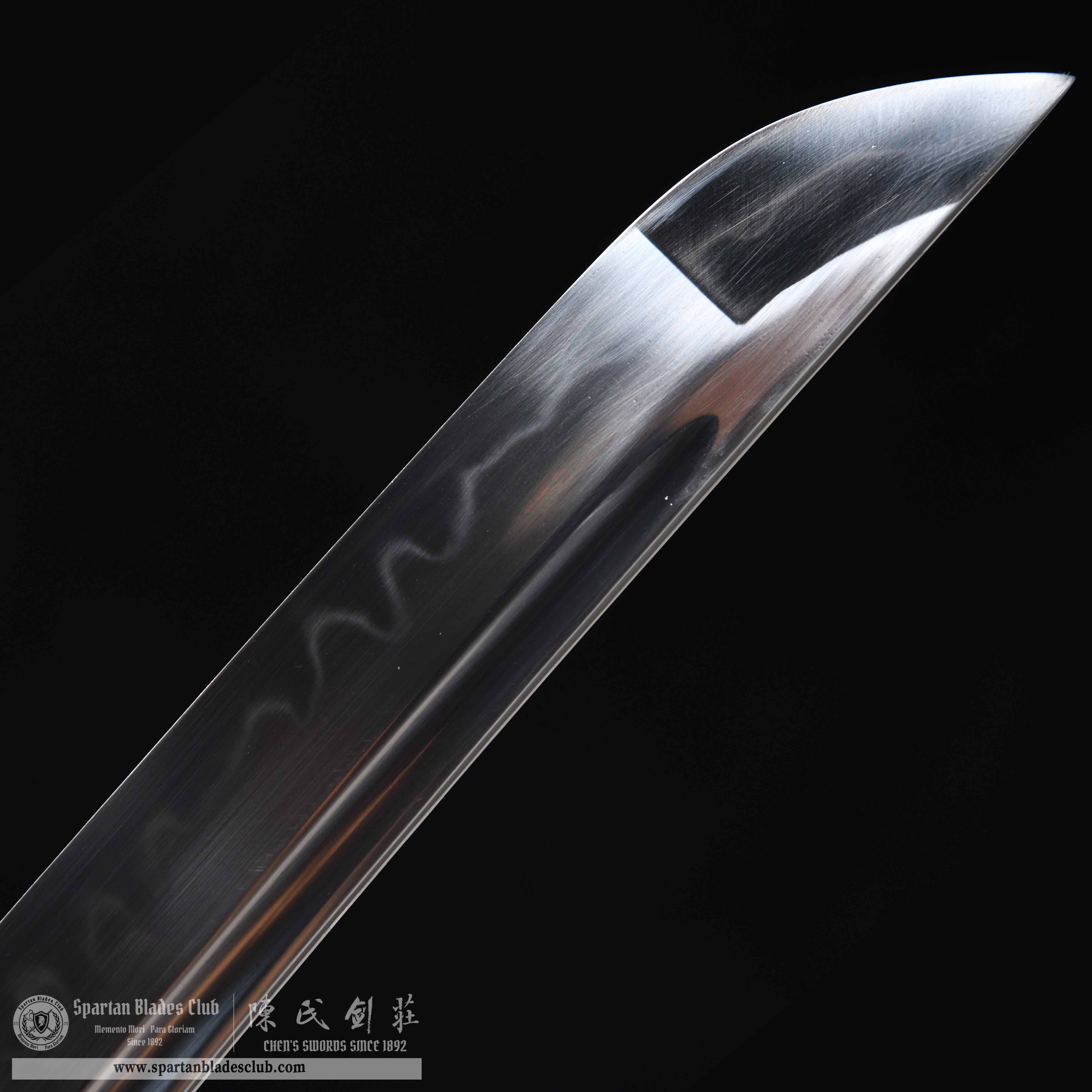 HY95 | Longyu Blade | Katana | T10 steel | clay-tempered | real hamon | 15-step hand-polishing process | Loong (Chinese Dragon) | Blue | Battle-Ready | Full-tang | Spartan Blades Club | CHEN'S SWORDS 1892 - Spartan Blades Club - 陳氏劍莊1892