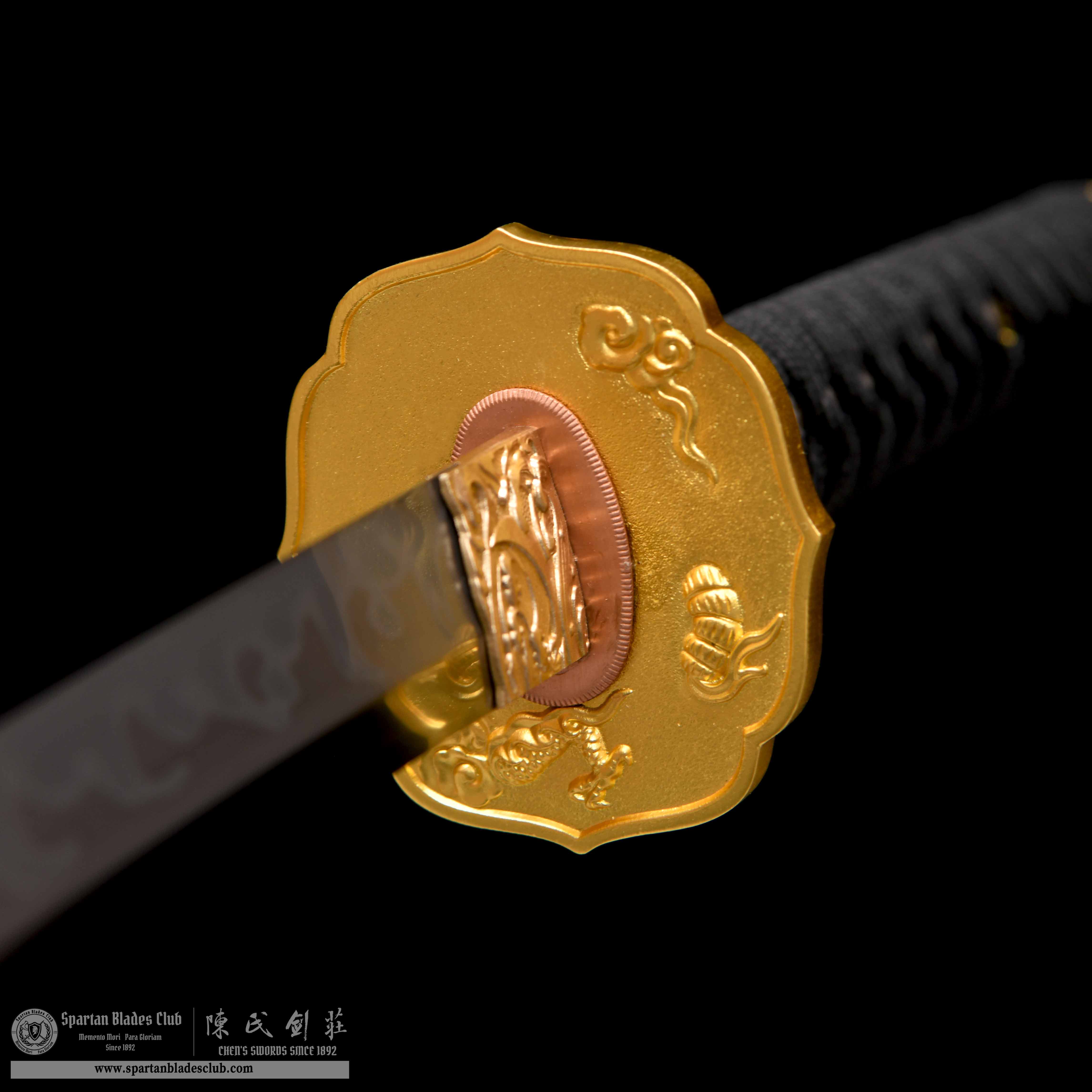 HY94 | Fenghuangs' Blade | Katana | T10 steel | clay-tempered | real hamon | Hadori polishing | phoenix | Black | Battle-Ready | Full-tang | Spartan Blades Club | CHEN'S SWORDS 1892 - Spartan Blades Club
