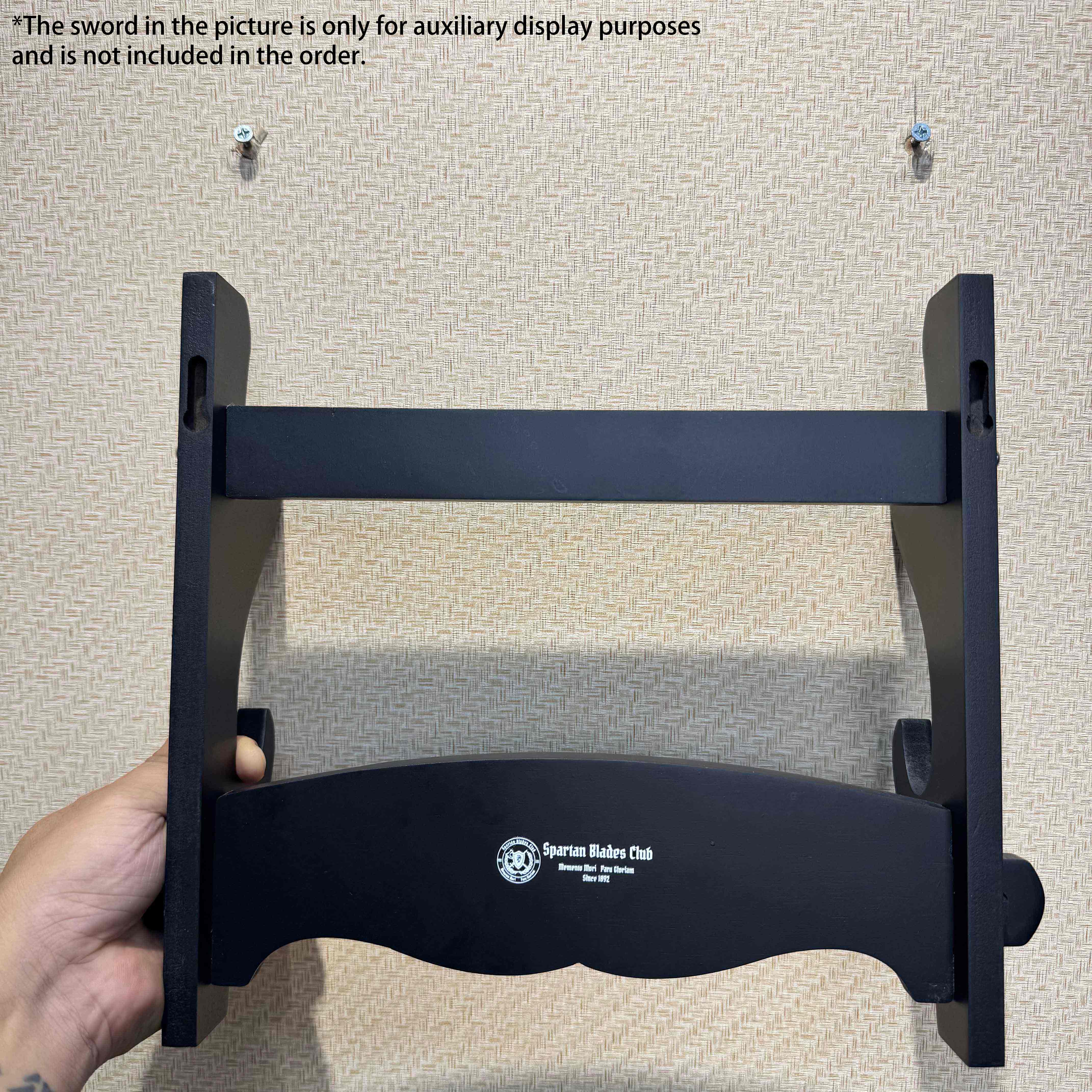 Sleek Wall-Mounted Sword Display Racks | 1/2/3/6 tiers | Elegant Black Wooden | Stand Mount Rack Holder - Spartan Blades Club - 陳氏劍莊1892