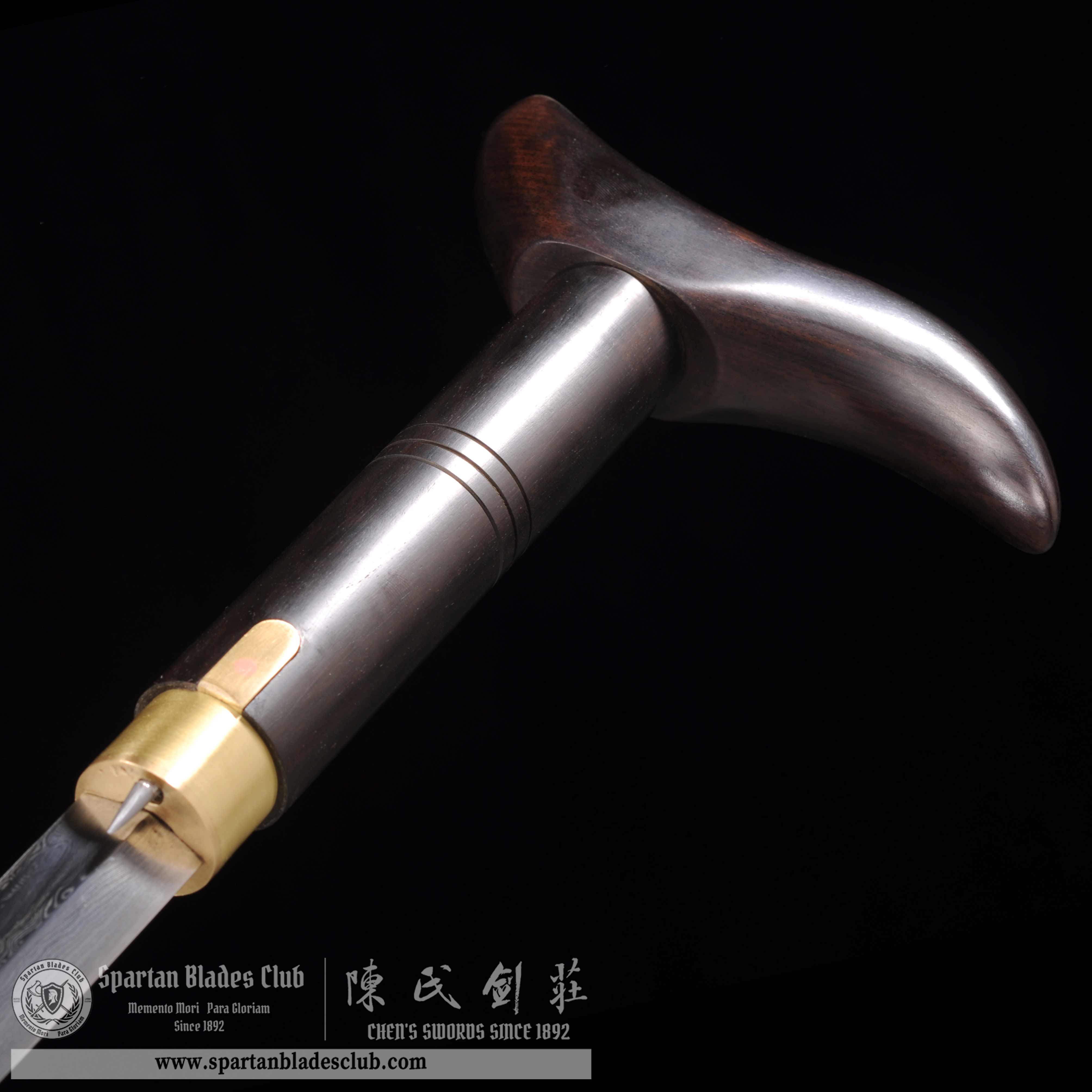 HY100| Ebon Cane Sword | Katana | Damascus steel | loong(Chinese dragon) | Black&golden | Battle-Ready | Full-tang | Spartan Blades Club | CHEN'S SWORDS 1892 - Spartan Blades Club - 陳氏劍莊1892