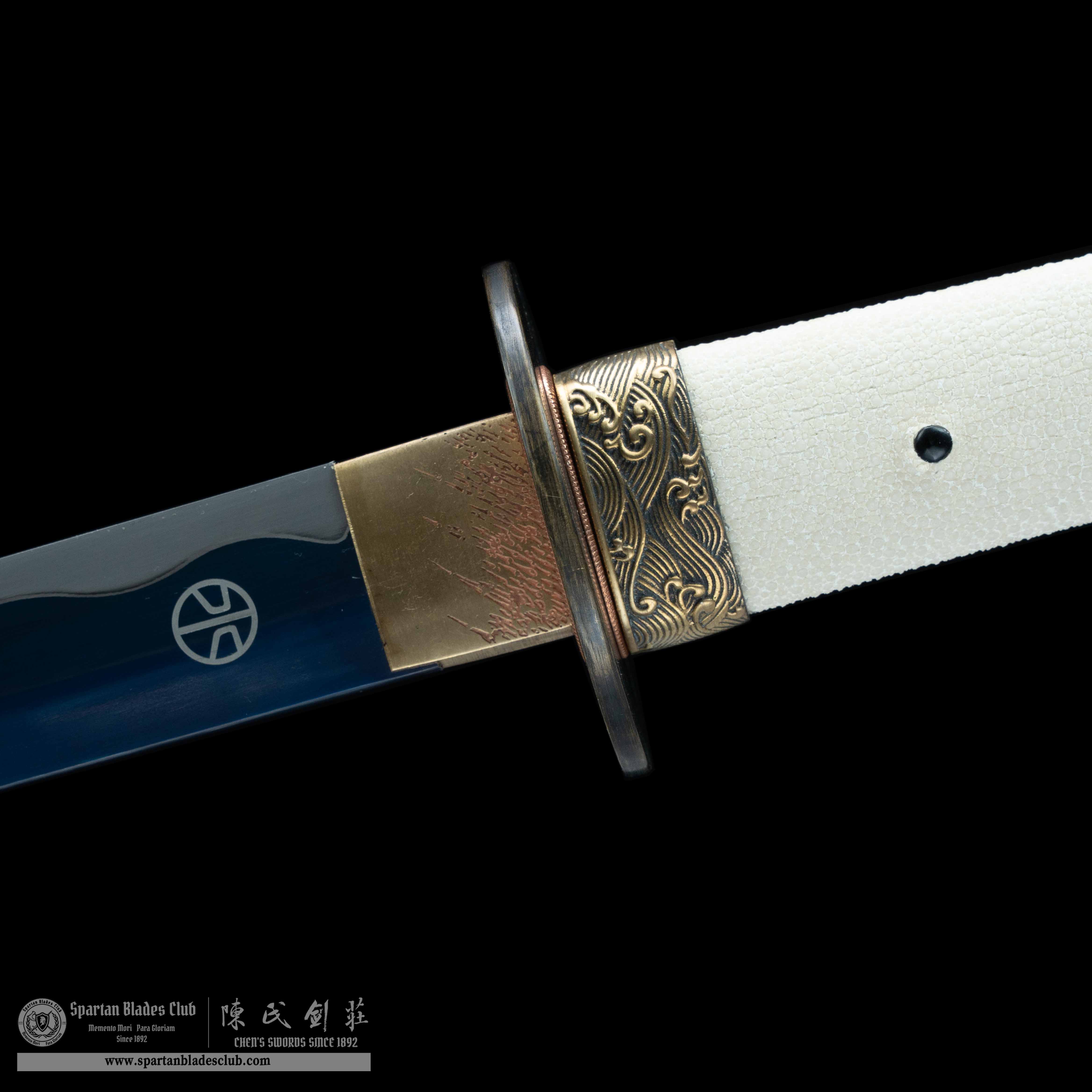 HY102 | BLUE EYE SAMURA | Katana | 65Mn steel(Spring steel) | brown | Battle-Ready | Full-tang | Spartan Blades Club | CHEN'S SWORDS 1892 - Spartan Blades Club - 陳氏劍莊1892