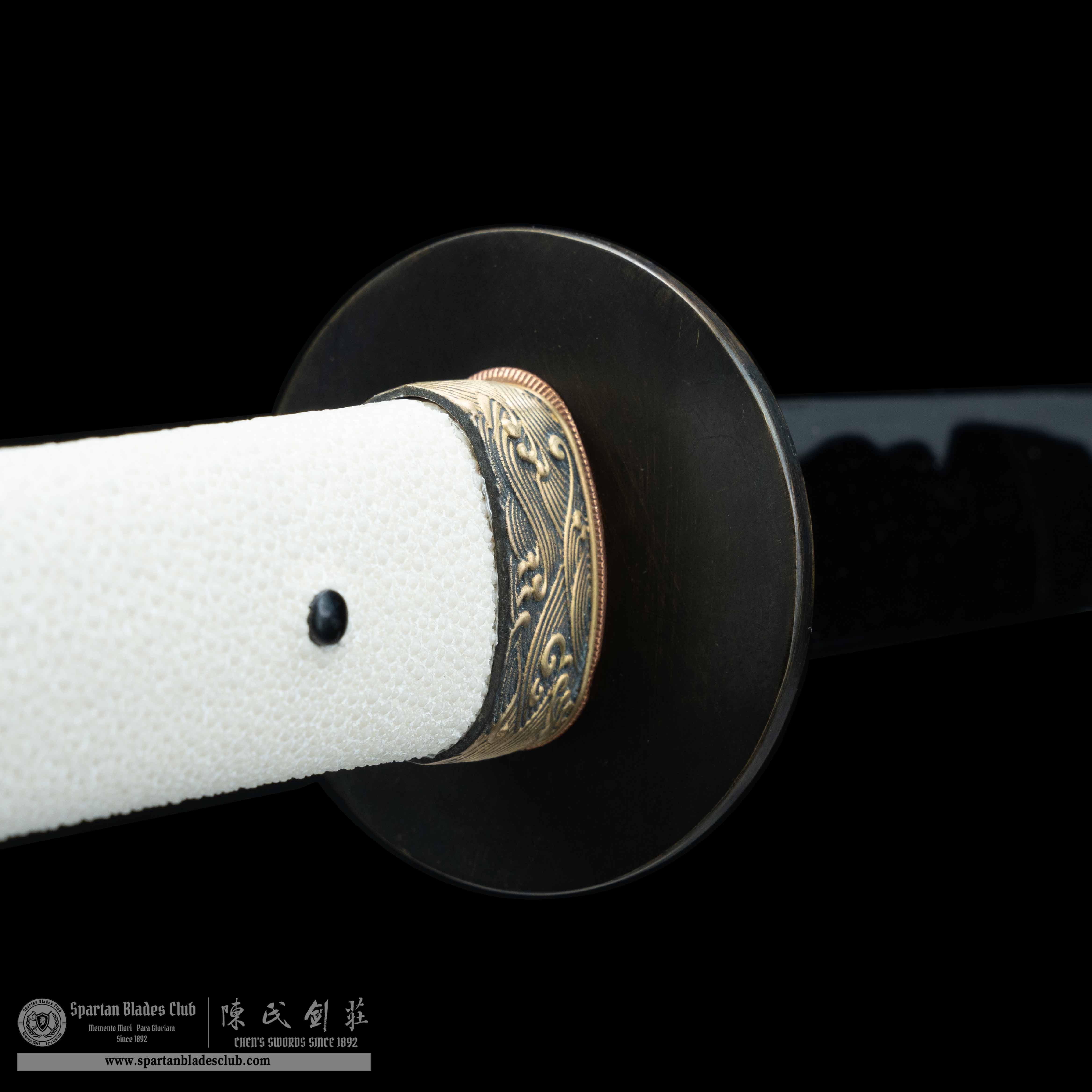 HY102 | BLUE EYE SAMURA | Katana | 65Mn steel(Spring steel) | brown | Battle-Ready | Full-tang | Spartan Blades Club | CHEN'S SWORDS 1892 - Spartan Blades Club - 陳氏劍莊1892