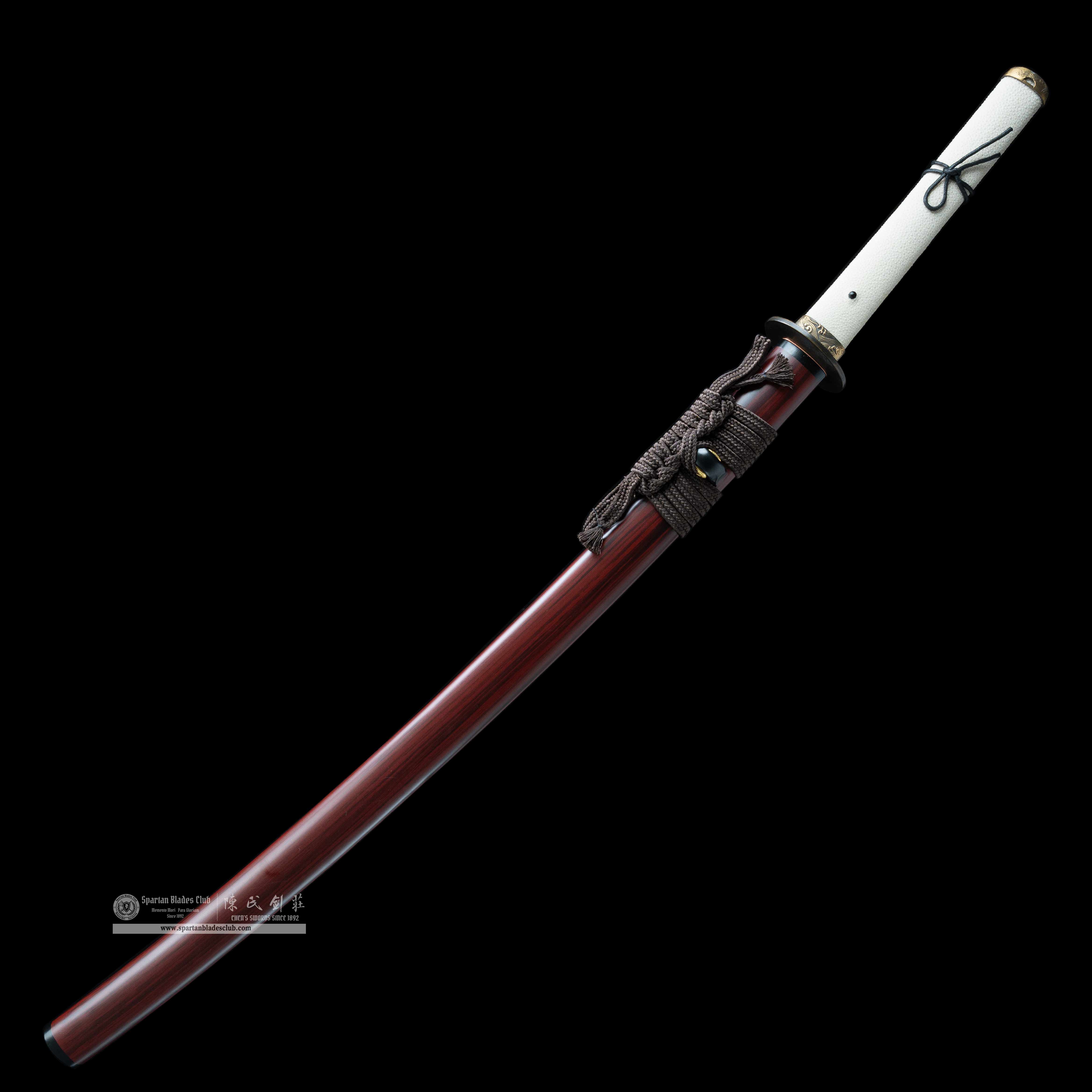 HY102 | BLUE EYE SAMURA | Katana | 65Mn steel(Spring steel) | brown | Battle-Ready | Full-tang | Spartan Blades Club | CHEN'S SWORDS 1892 - Spartan Blades Club - 陳氏劍莊1892