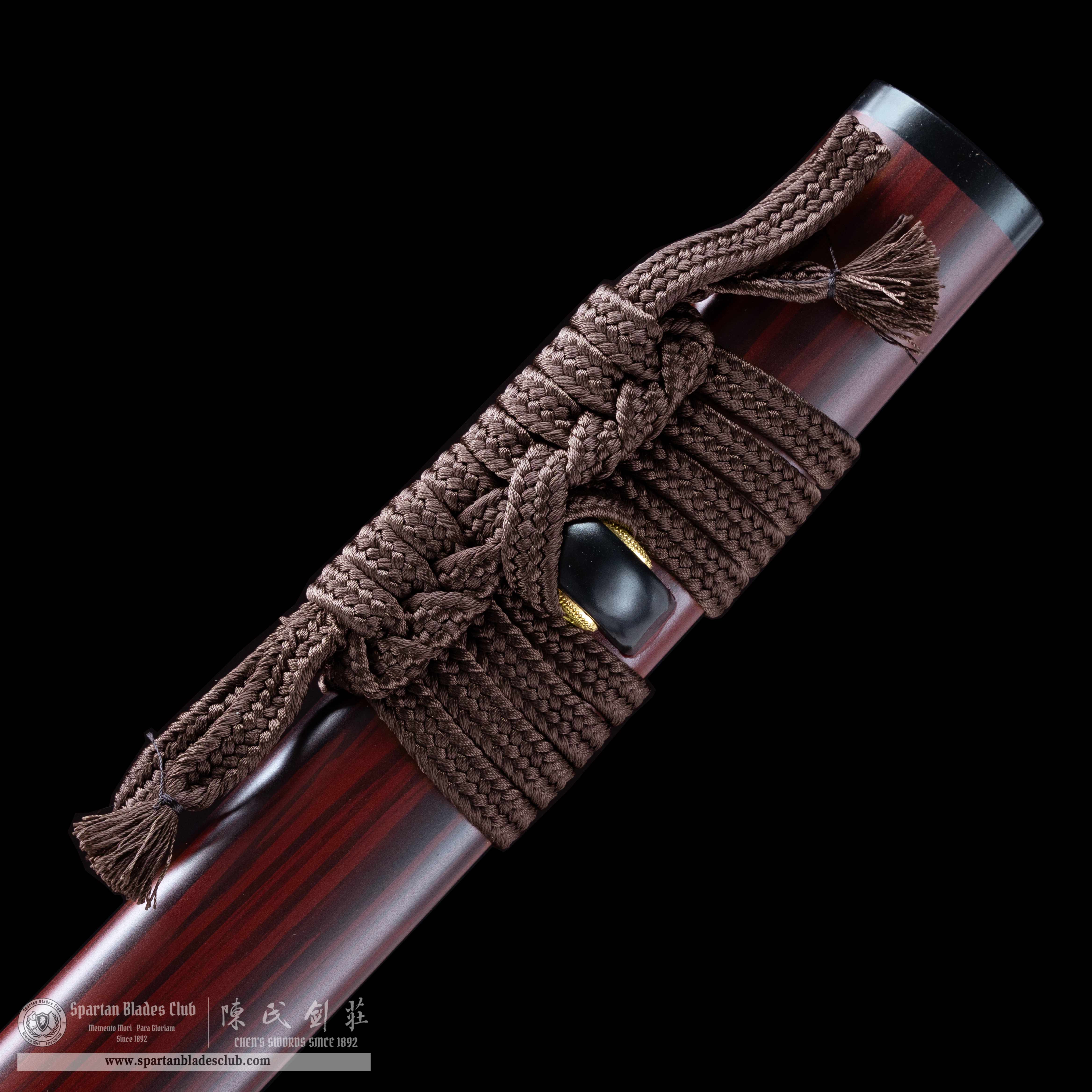 HY102 | BLUE EYE SAMURA | Katana | 65Mn steel(Spring steel) | brown | Battle-Ready | Full-tang | Spartan Blades Club | CHEN'S SWORDS 1892 - Spartan Blades Club - 陳氏劍莊1892