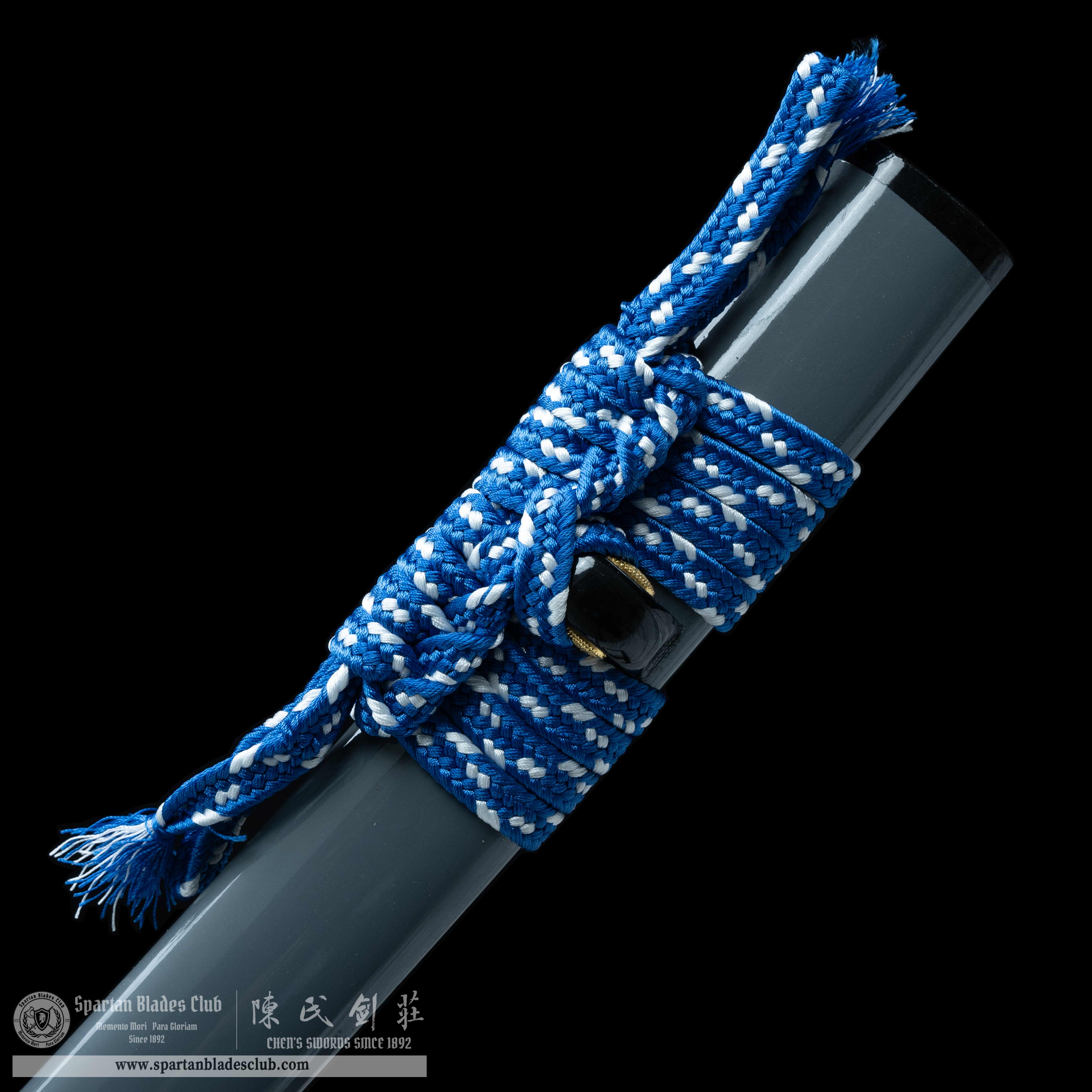 HY97 | Sōkaku Samurai | Katana | High manganese steel | hand-forged | crane | Blue&Grey | Battle-Ready | Full-tang | Spartan Blades Club | CHEN'S SWORDS 1892 - Spartan Blades Club - 陳氏劍莊1892