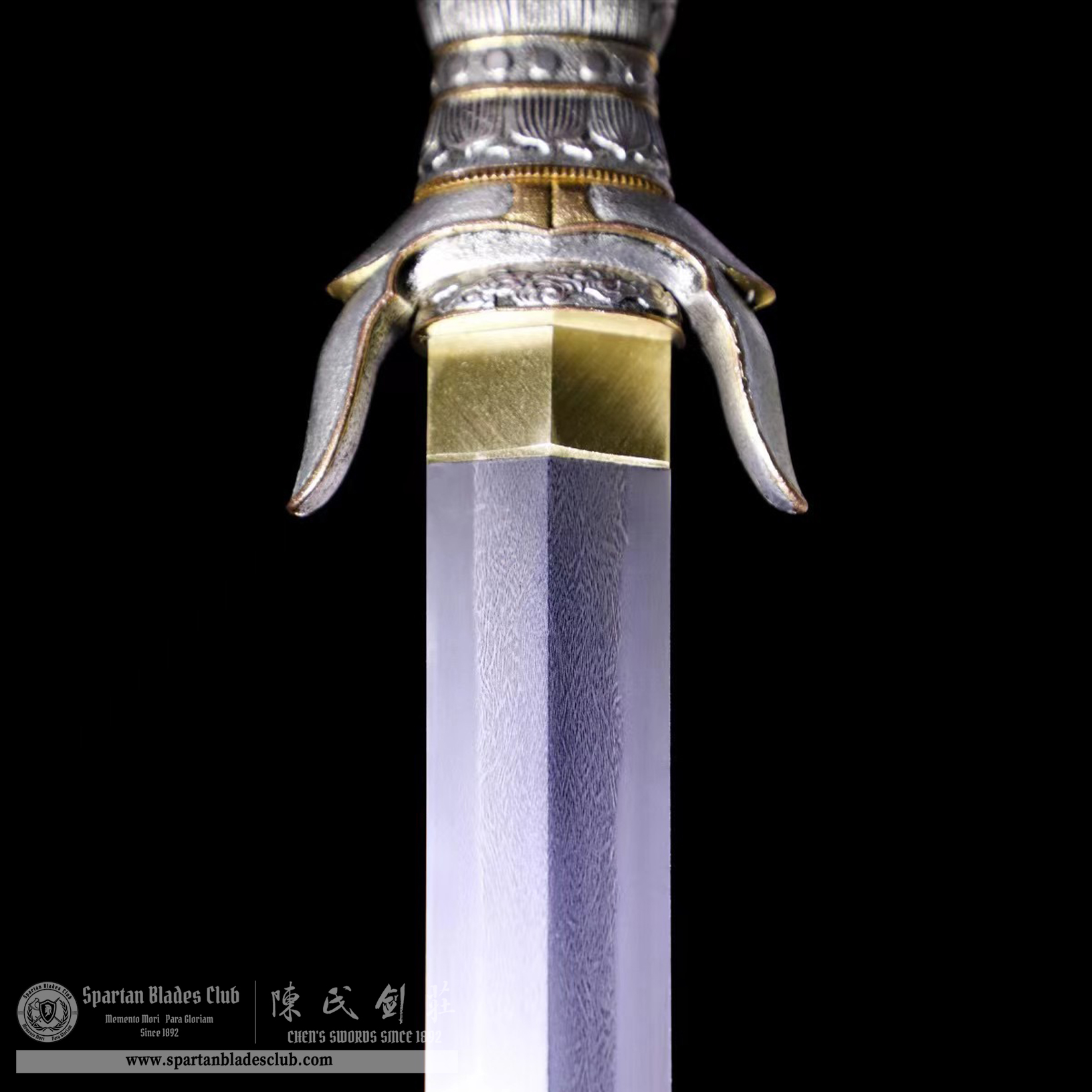 DE02 | ZunLoong YaoHua Sword | Jian | Wootz steel | clay-tempered | Real Hamon | Silvery | Loong(Chinese Dragon) | Battle-Ready | Full-tang | Spartan Blades Club | CHEN'S SWORDS 1892 - Spartan Blades Club - 陳氏劍莊1892