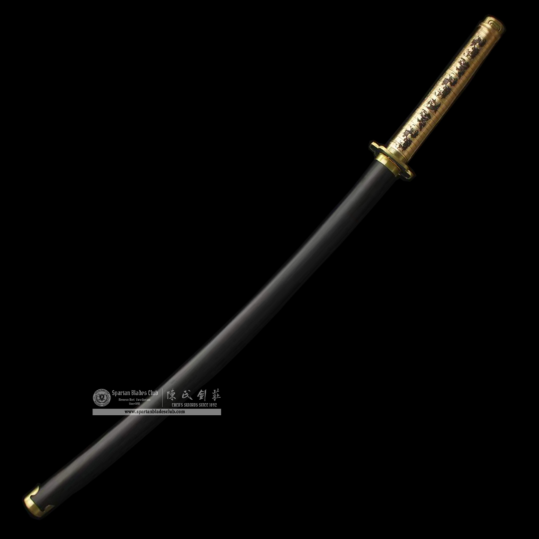 Tsugikuni Yoriichi Sword - Leather Saya- Demon Slayer - Handmade Real Sword - Sharp - 1045 Carbon steel - Full tang and Battle ready - Japanese Anime Cosplay - SBC - Spartan Blades Club - 陳氏劍莊1892