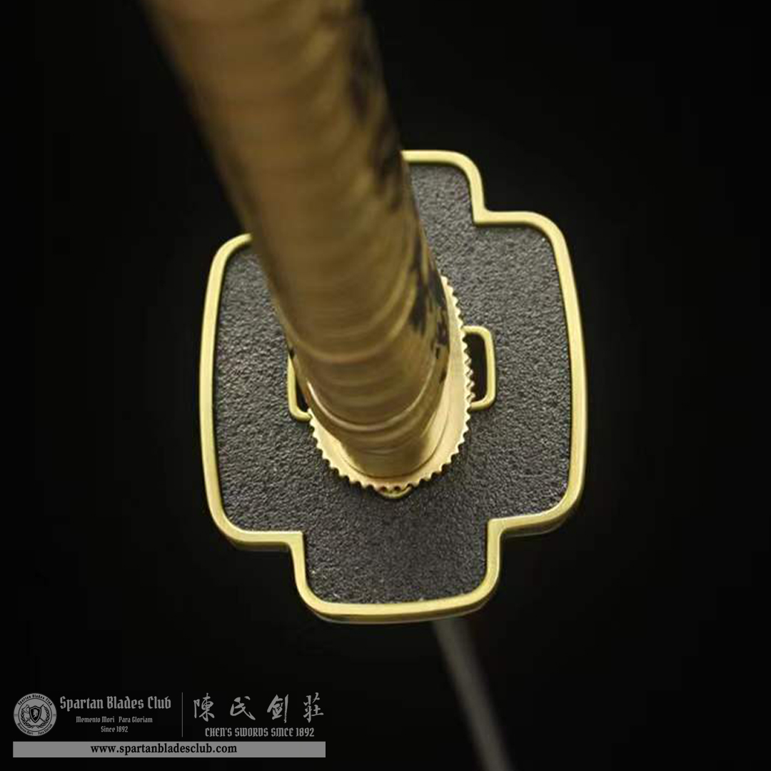 Tsugikuni Yoriichi Sword - Leather Saya- Demon Slayer - Handmade Real Sword - Sharp - 1045 Carbon steel - Full tang and Battle ready - Japanese Anime Cosplay - SBC - Spartan Blades Club - 陳氏劍莊1892