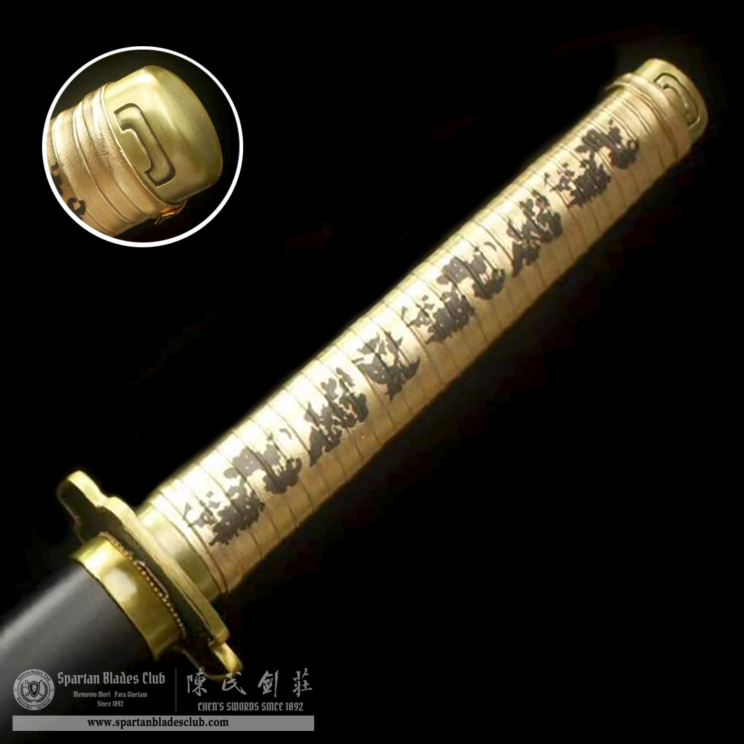 Tsugikuni Yoriichi Sword - Leather Saya- Demon Slayer - Handmade Real Sword - Sharp - 1045 Carbon steel - Full tang and Battle ready - Japanese Anime Cosplay - SBC - Spartan Blades Club - 陳氏劍莊1892