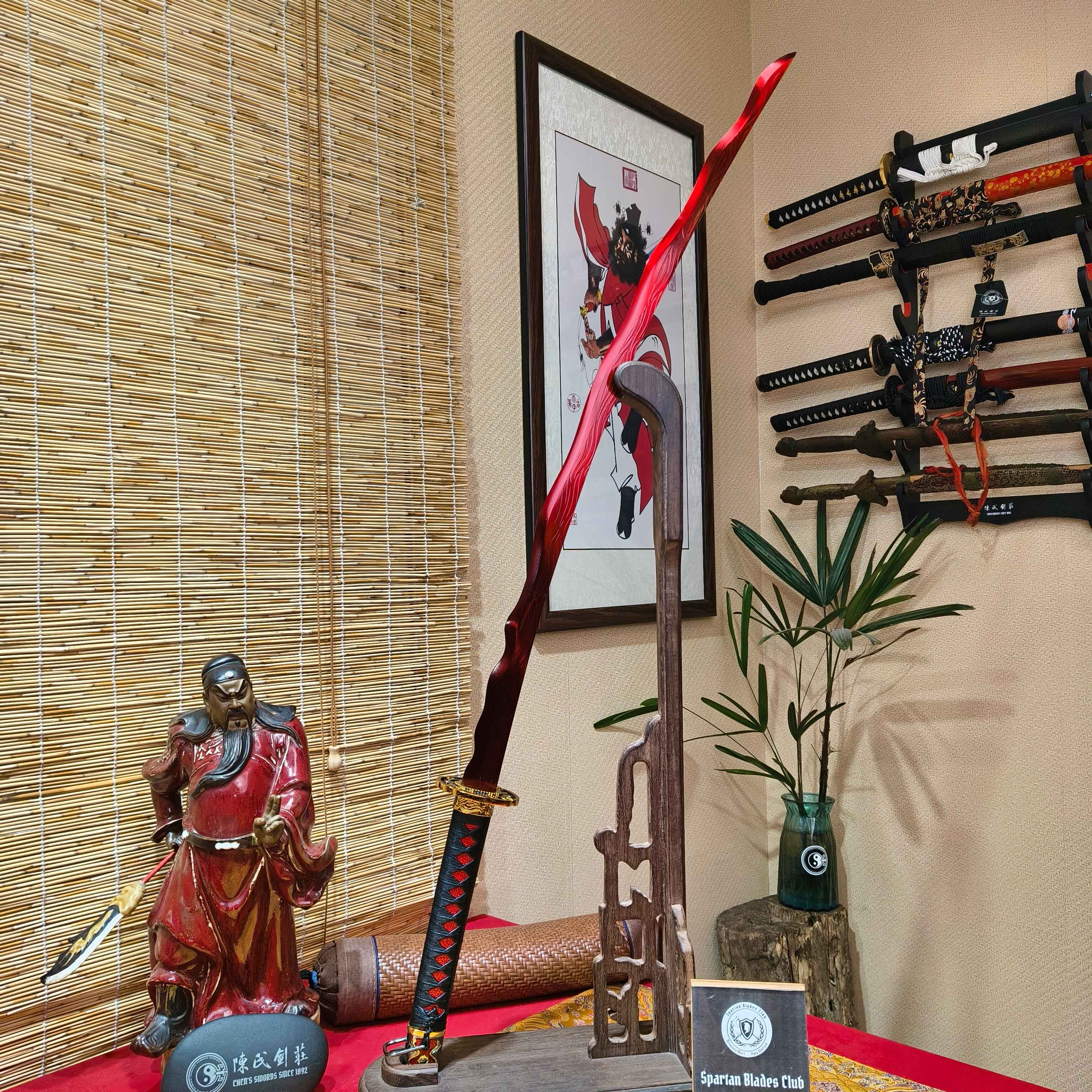 HT01 | Rivers of Blood | Elden Ring | Katana | High manganese steel | hand-forged | Red&Black | Battle-Ready | Full-tang | Spartan Blades Club | CHEN'S SWORDS 1892 - Spartan Blades Club - 陳氏劍莊1892