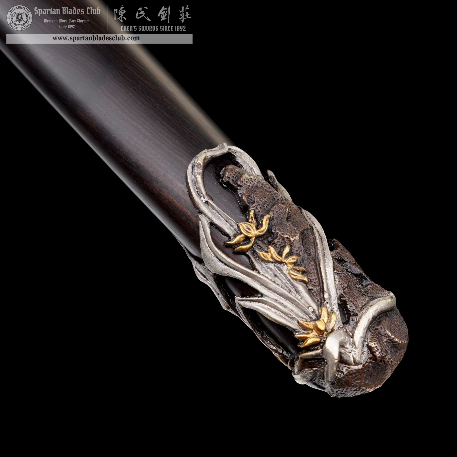 TL05 | JunZi JIAN | Chinese sword (JIAN) | Damascus steel | twist and stars pattern | Wamian Structured | Black | Ebony wood | Battle-Ready | Full-tang | Spartan Blades Club | CHEN'S SWORDS 1892 - Spartan Blades Club - 陳氏劍莊1892