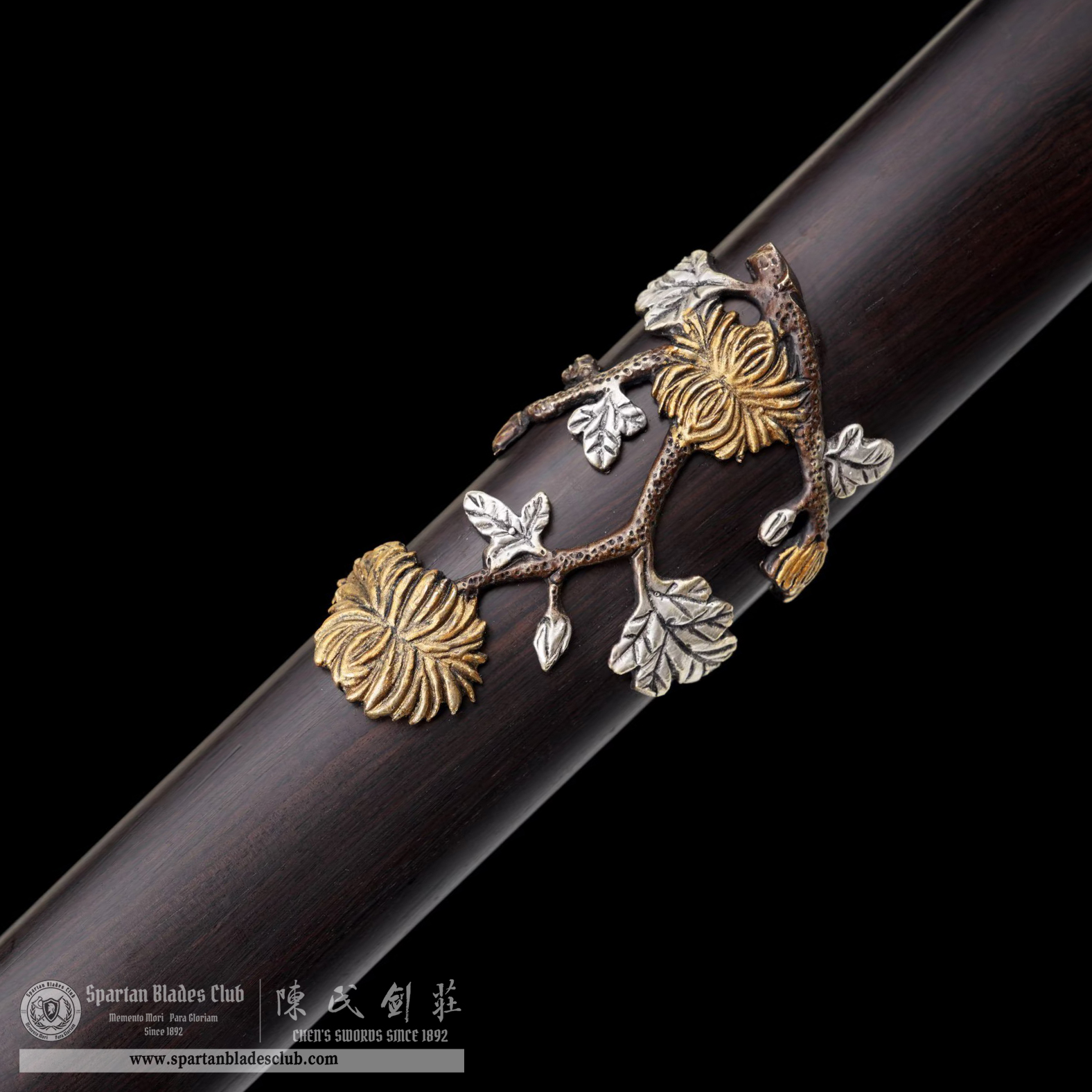 TL05 | JunZi JIAN | Chinese sword (JIAN) | Damascus steel | twist and stars pattern | Wamian Structured | Black | Ebony wood | Battle-Ready | Full-tang | Spartan Blades Club | CHEN'S SWORDS 1892 - Spartan Blades Club - 陳氏劍莊1892