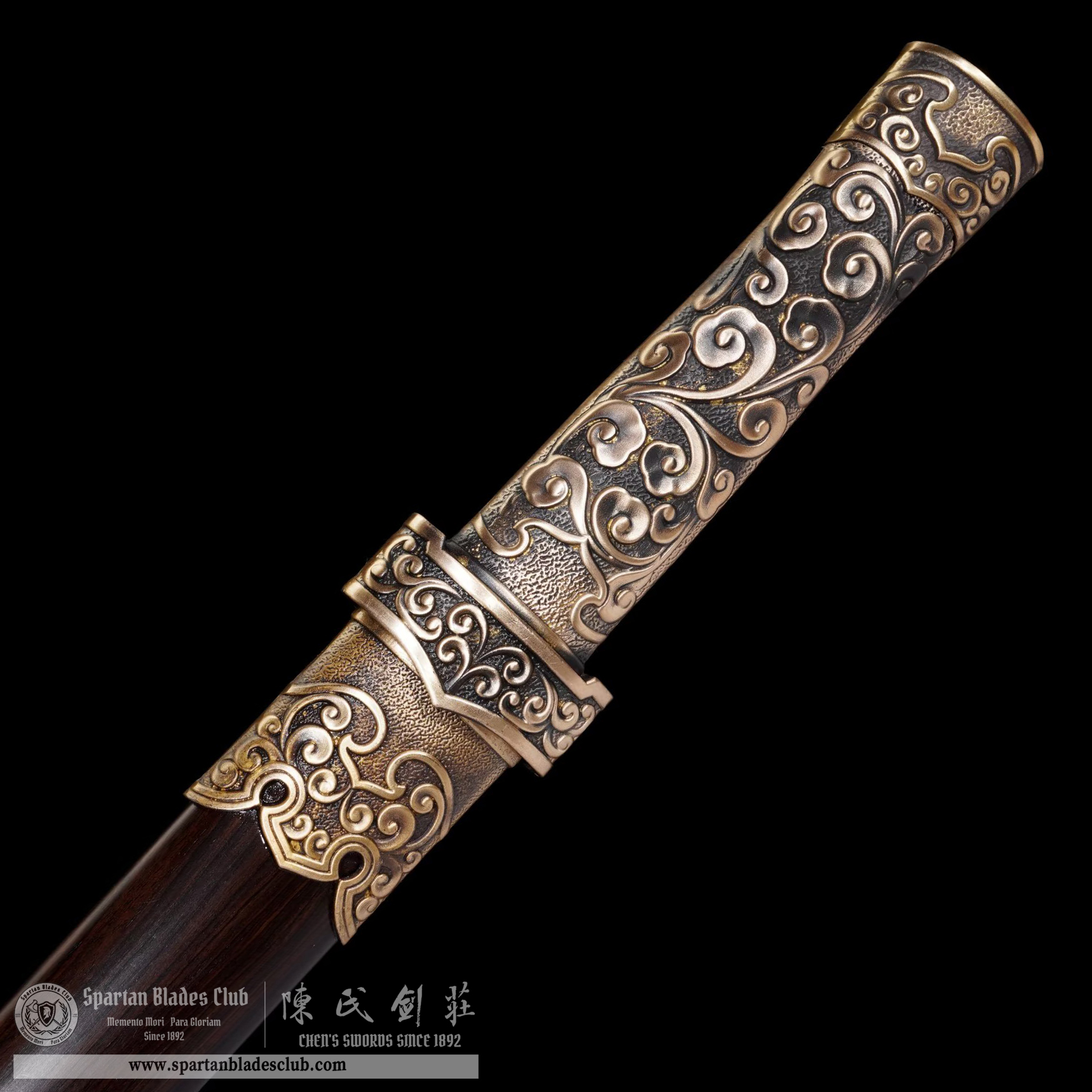 TL06 | XiangYun Sword | Chinese sword (DAO) | T10 Steel | Clay-tempered | Real Hamon | Black&Golden | Ebony wood | Battle-Ready | Full-tang | Spartan Blades Club | CHEN'S SWORDS 1892 - Spartan Blades Club - 陳氏劍莊1892