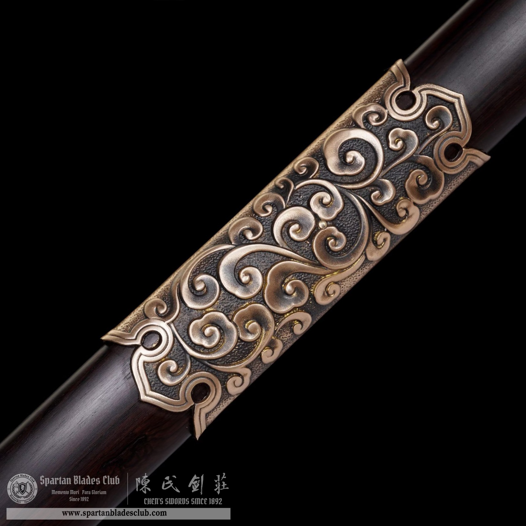 TL06 | XiangYun Sword | Chinese sword (DAO) | T10 Steel | Clay-tempered | Real Hamon | Black&Golden | Ebony wood | Battle-Ready | Full-tang | Spartan Blades Club | CHEN'S SWORDS 1892 - Spartan Blades Club - 陳氏劍莊1892