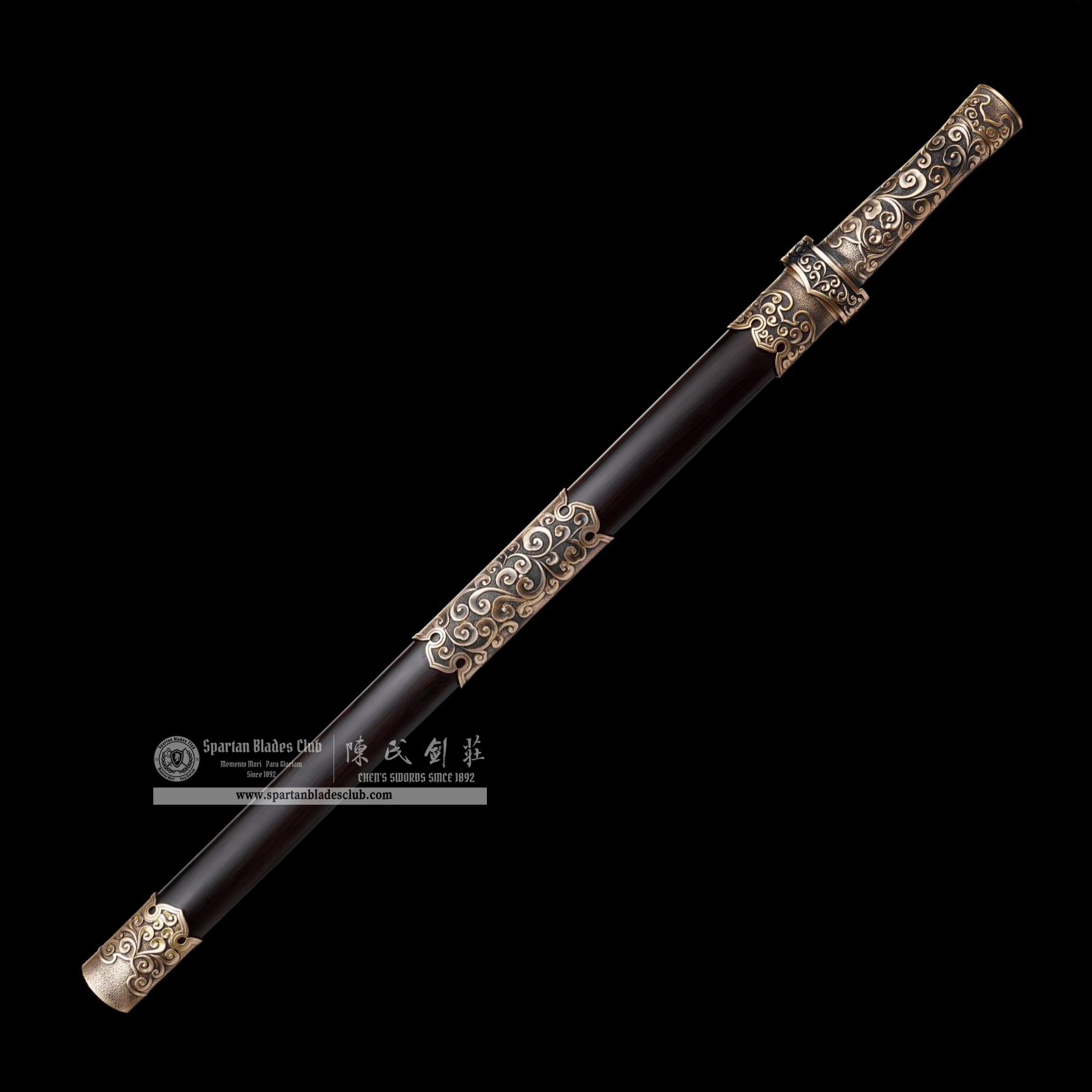 TL06 | XiangYun Sword | Chinese sword (DAO) | T10 Steel | Clay-tempered | Real Hamon | Black&Golden | Ebony wood | Battle-Ready | Full-tang | Spartan Blades Club | CHEN'S SWORDS 1892 - Spartan Blades Club - 陳氏劍莊1892